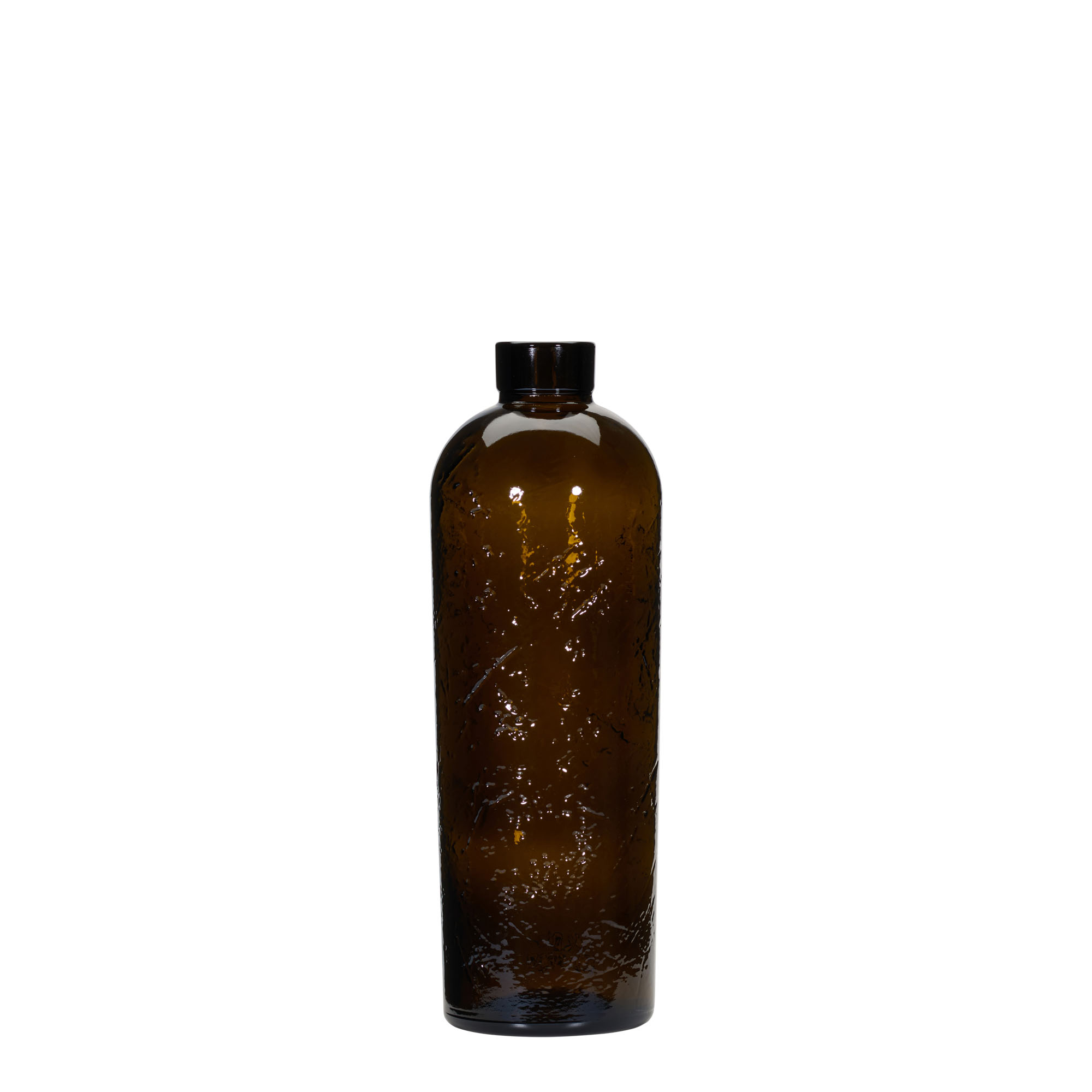 700 ml divoko vyrobená sklenená fľaša 'Natural', hnedá, hrdlo: korok