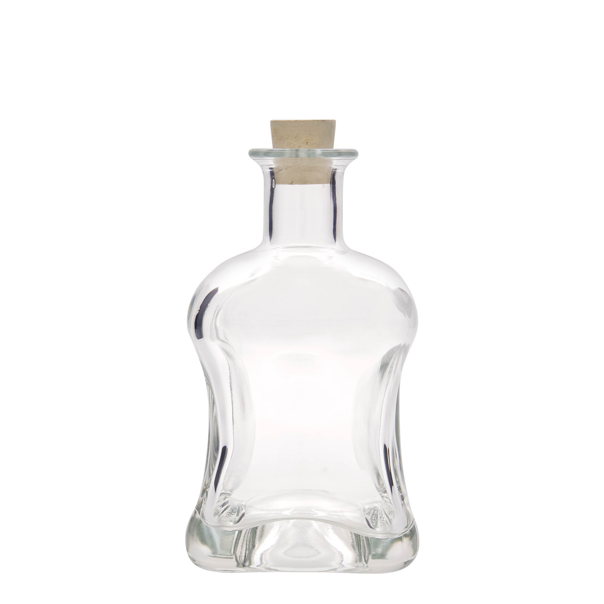 500 ml sklenená fľaša 'Dublin', štvorcová, hrdlo: korkové
