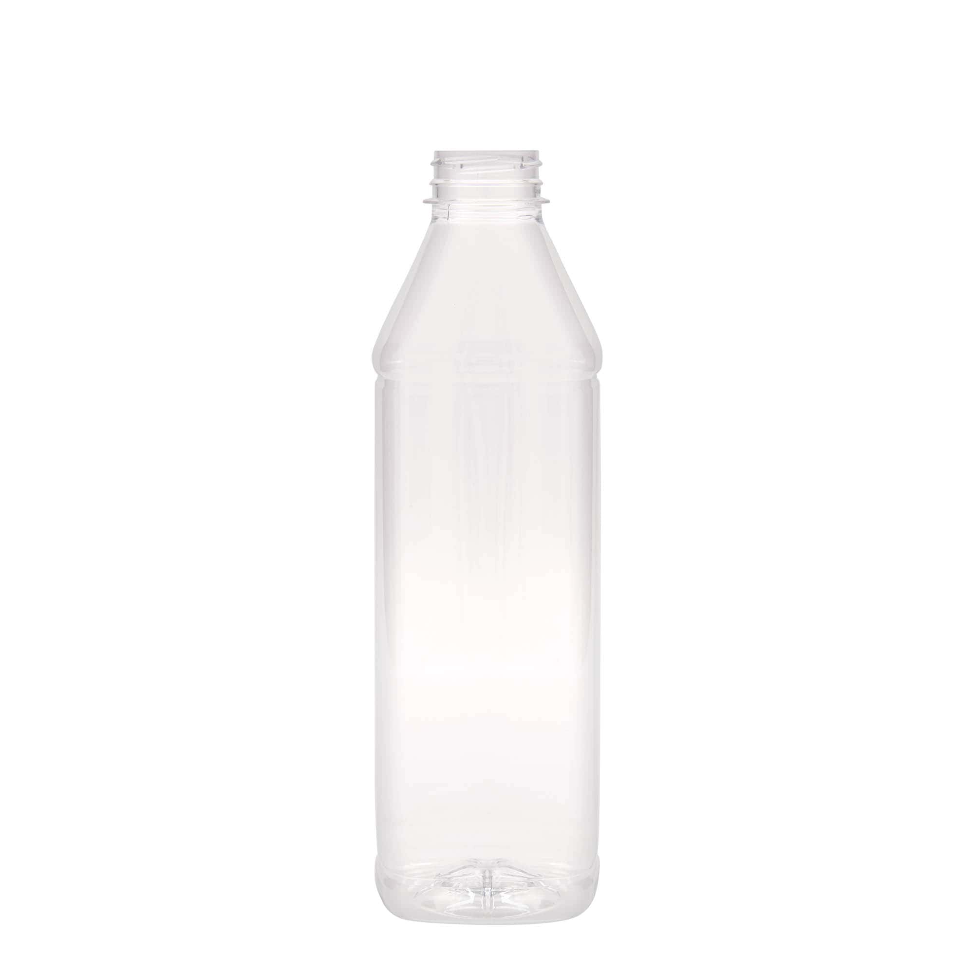 1 000 ml PET fľaša „Milk and Juice Carré“, štvorcová, plast, hrdlo: 38 mm 1 000 ml PET fľaša „Milk and Juice Carré“, štvorcová, plast, hrdlo: 38 mm