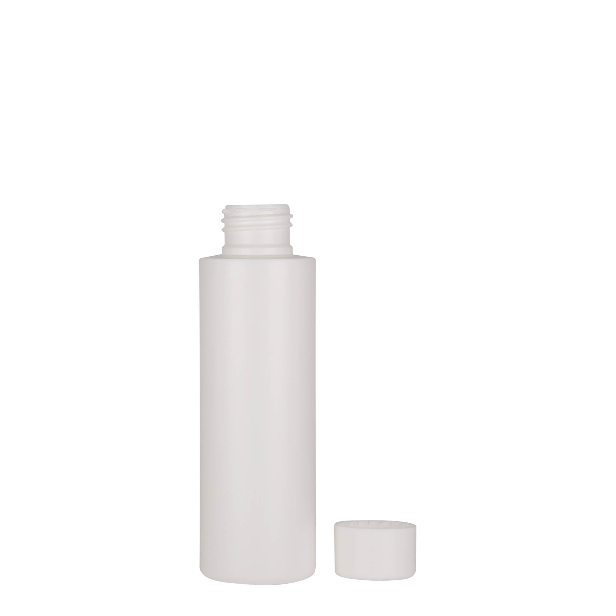 100 ml plastová fľaša 'Pipe', HDPE, biela, hrdlo: 24/410