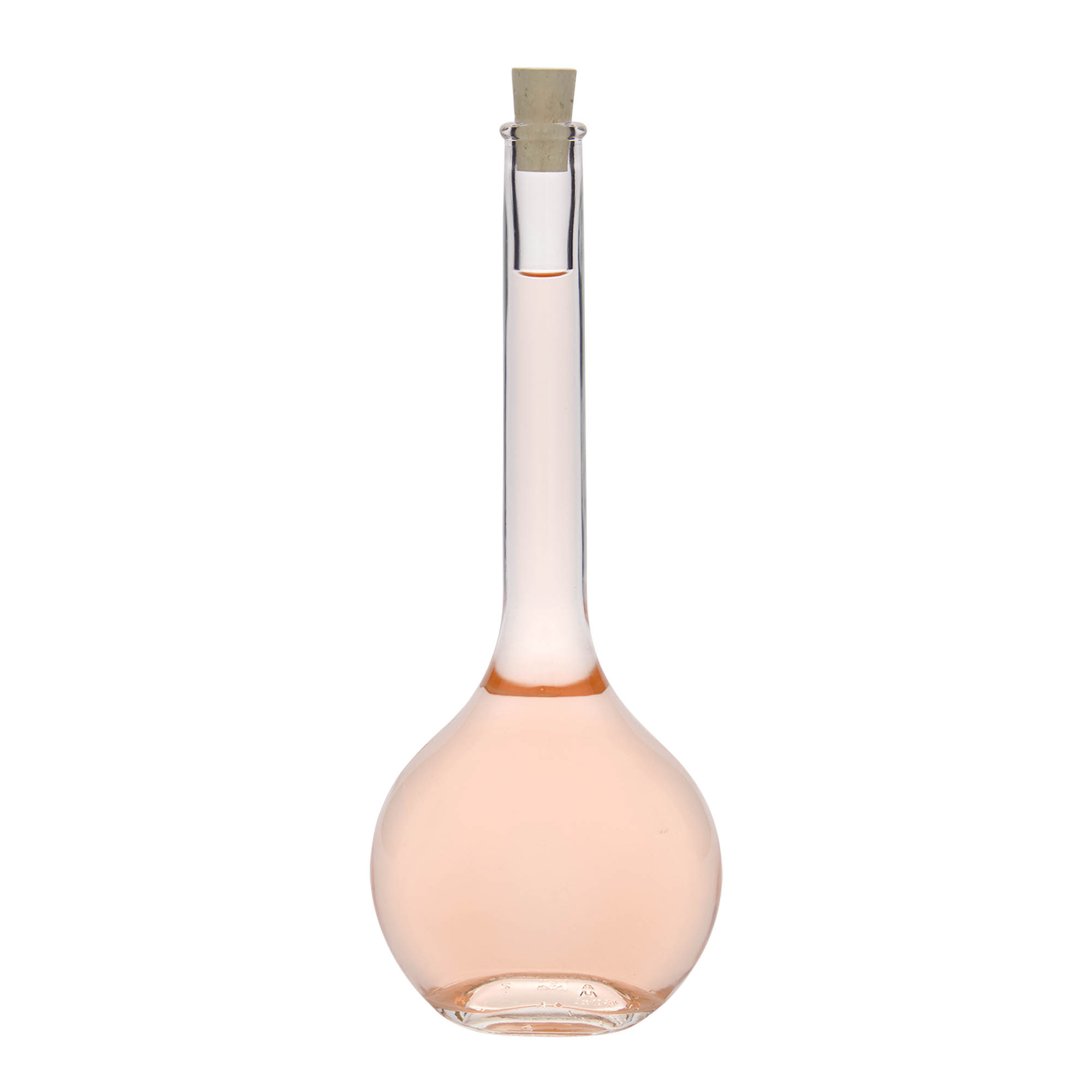 500 ml sklenená fľaša 'Contessa', oválna, hrdlo: korok 500 ml sklenená fľaša 'Contessa', oválna, hrdlo: korok