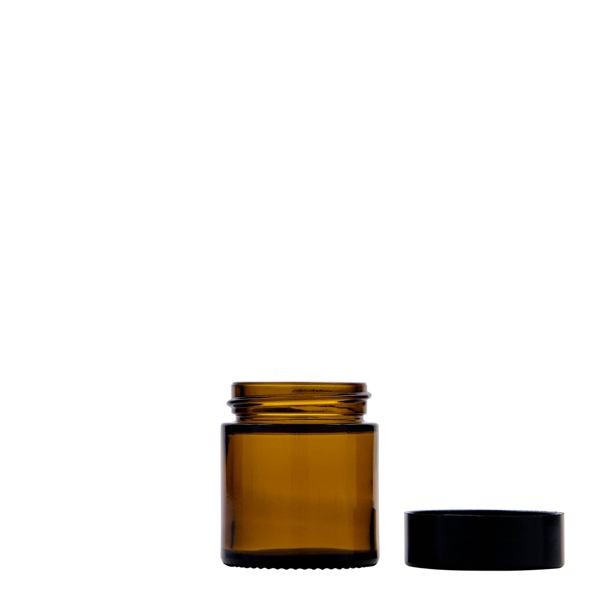 30 ml téglik 'Brown Line', sklo, hnedý, hrdlo: závitové uzáver 30 ml téglik 'Brown Line', sklo, hnedý, hrdlo: závitové uzáver