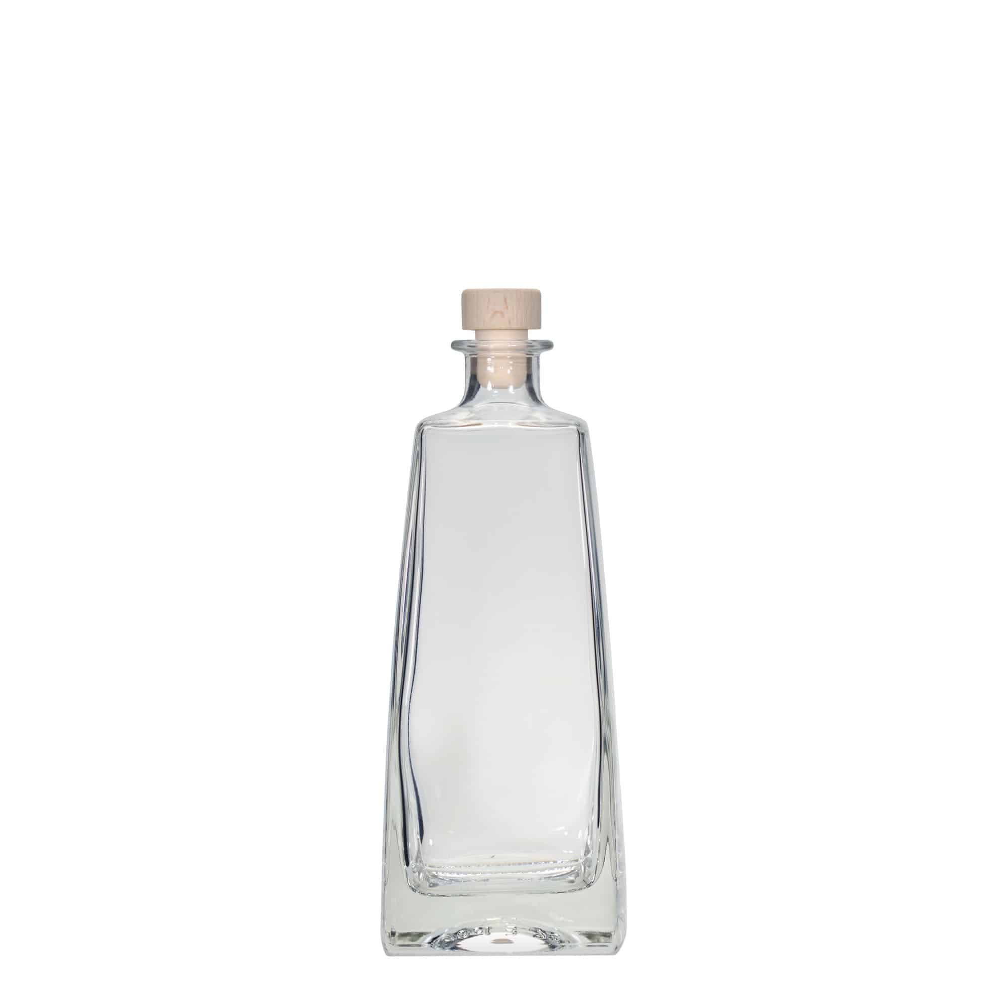 700 ml sklená fľaša „Timmy“, obdĺžniková, hrdlo: korok