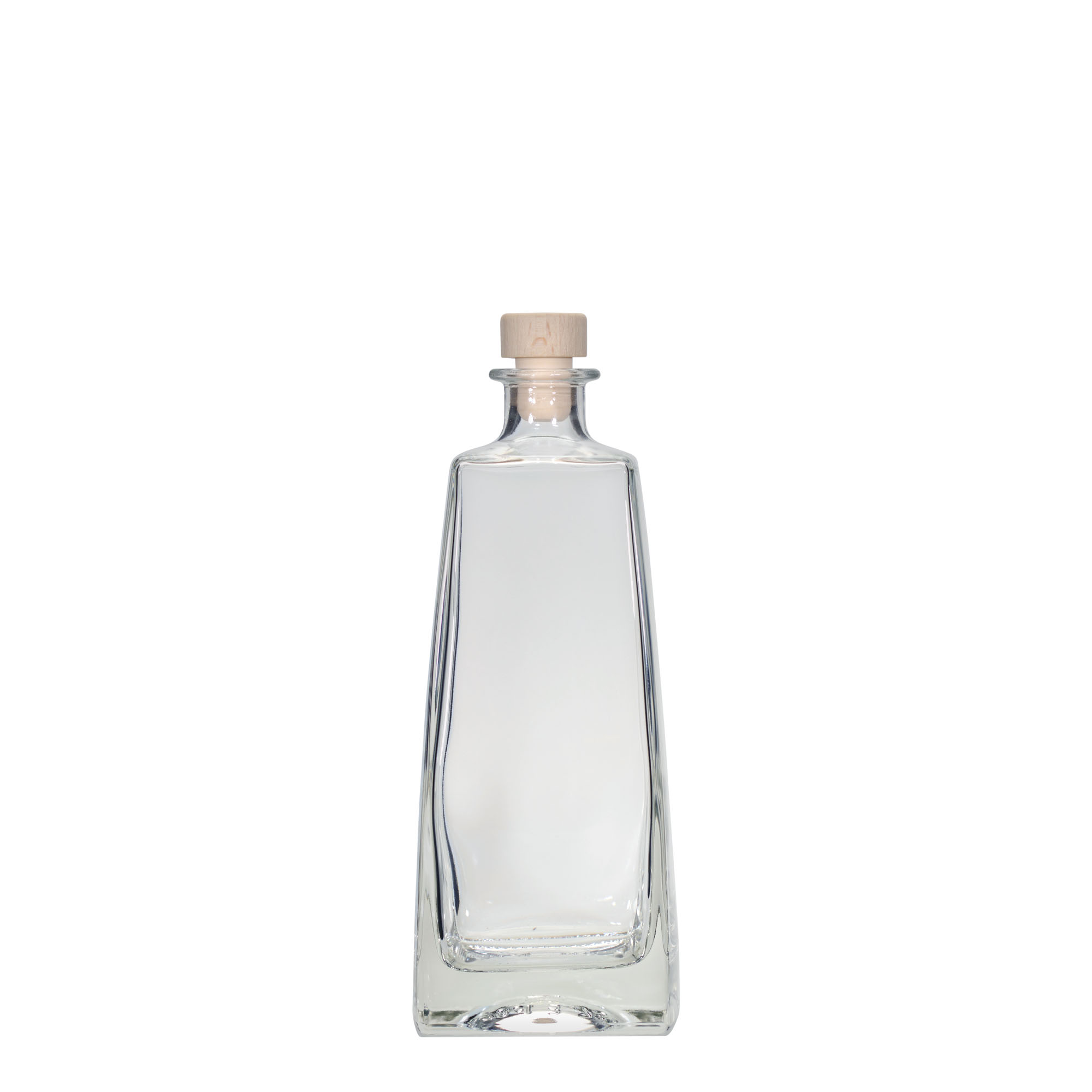 700 ml sklenená fľaša 'Timmy', obdĺžniková, hrdlo: korok