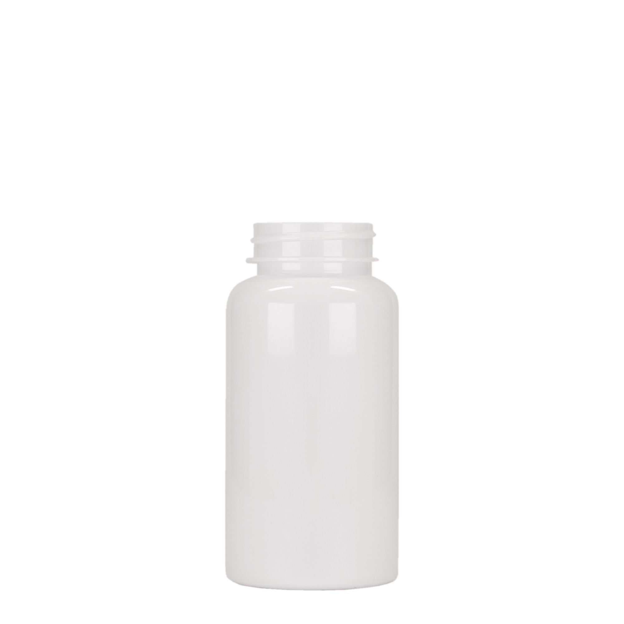 150 ml PET Packer, plast, biela farba, hrdlo: GPI 38/400