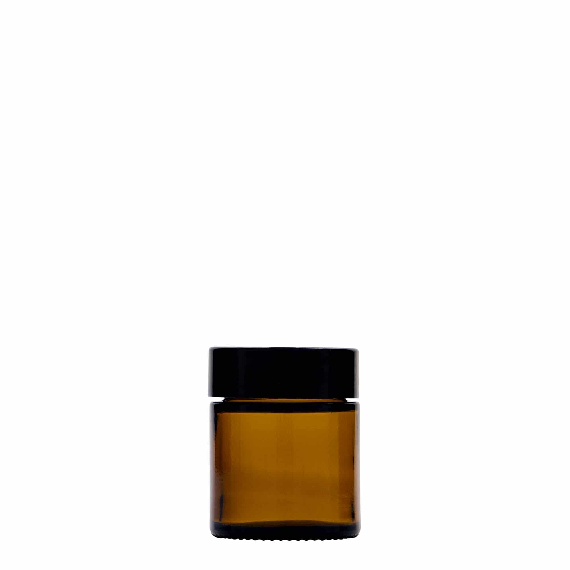 30 ml téglik „Brown Line“, sklený, hnedá farba, hrdlo: skrutkovací uzáver