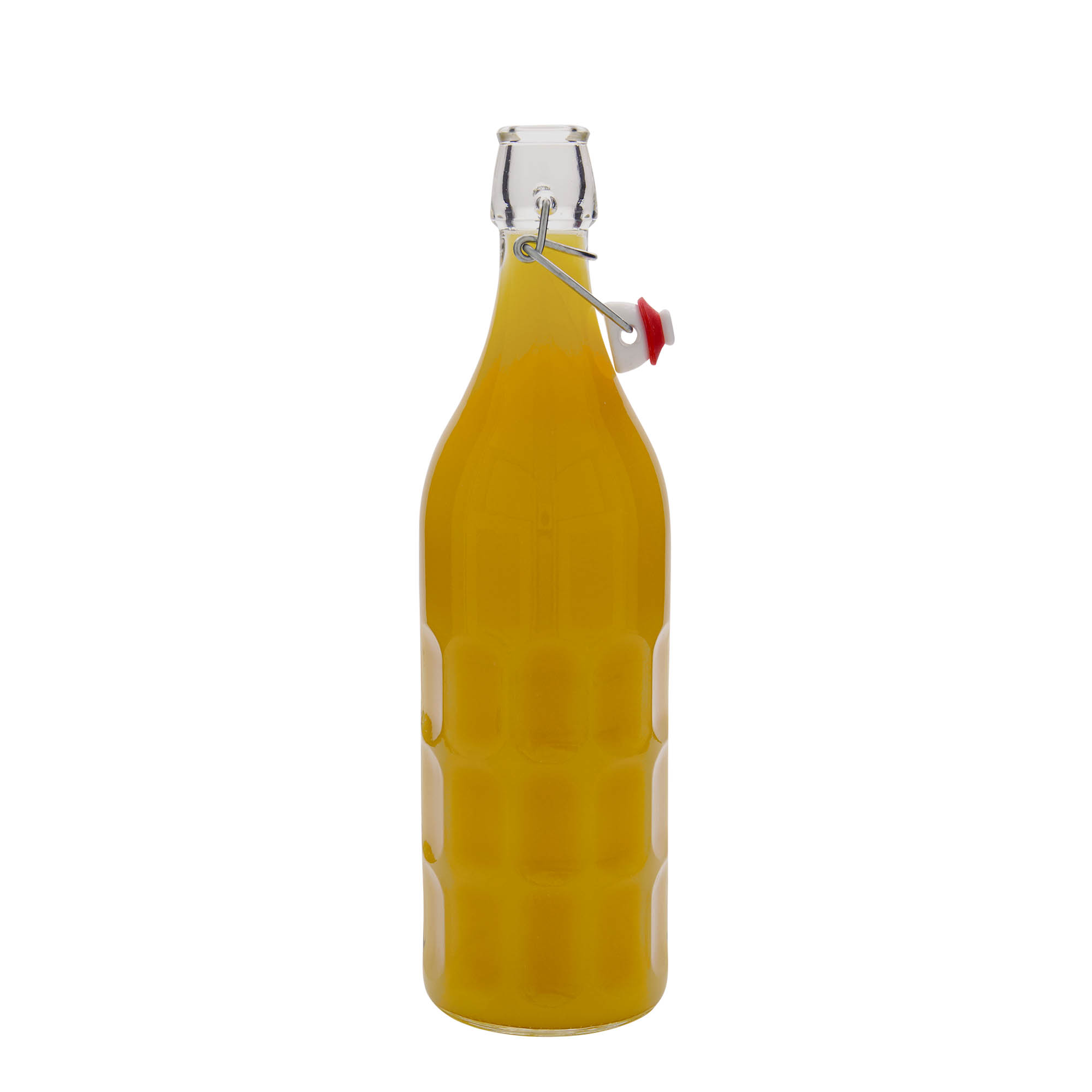 1 000 ml sklenená fľaša Moresca, hrdlo: uzáver s pántom 1 000 ml sklenená fľaša Moresca, hrdlo: uzáver s pántom