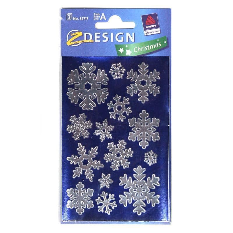 Zweckform nálepky „Snehové vločky“, papier, strieborná farba Zweckform nálepky „Snehové vločky“, papier, strieborná farba