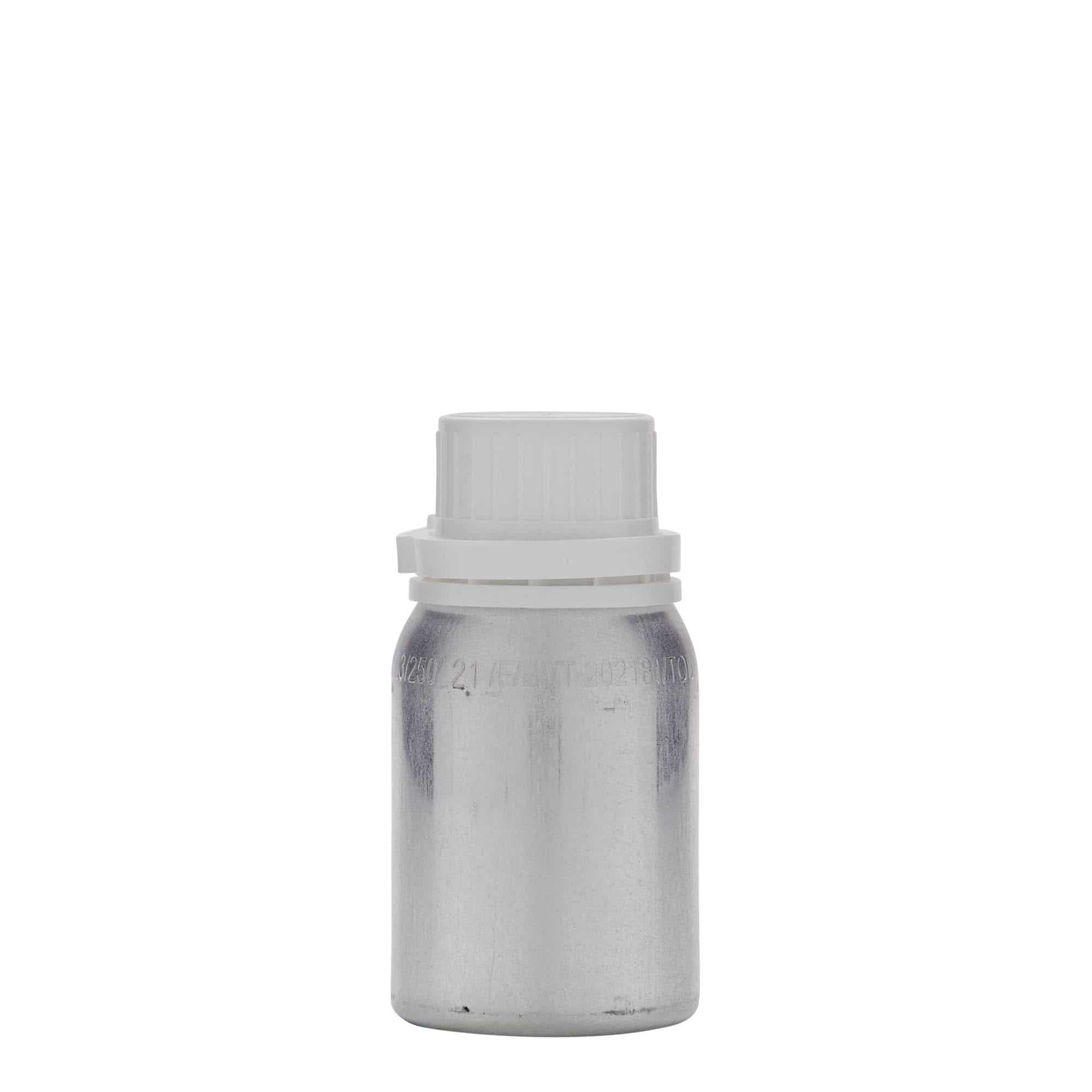 125 ml hliníková fľaša, kov, strieborná farba, hrdlo: DIN 32