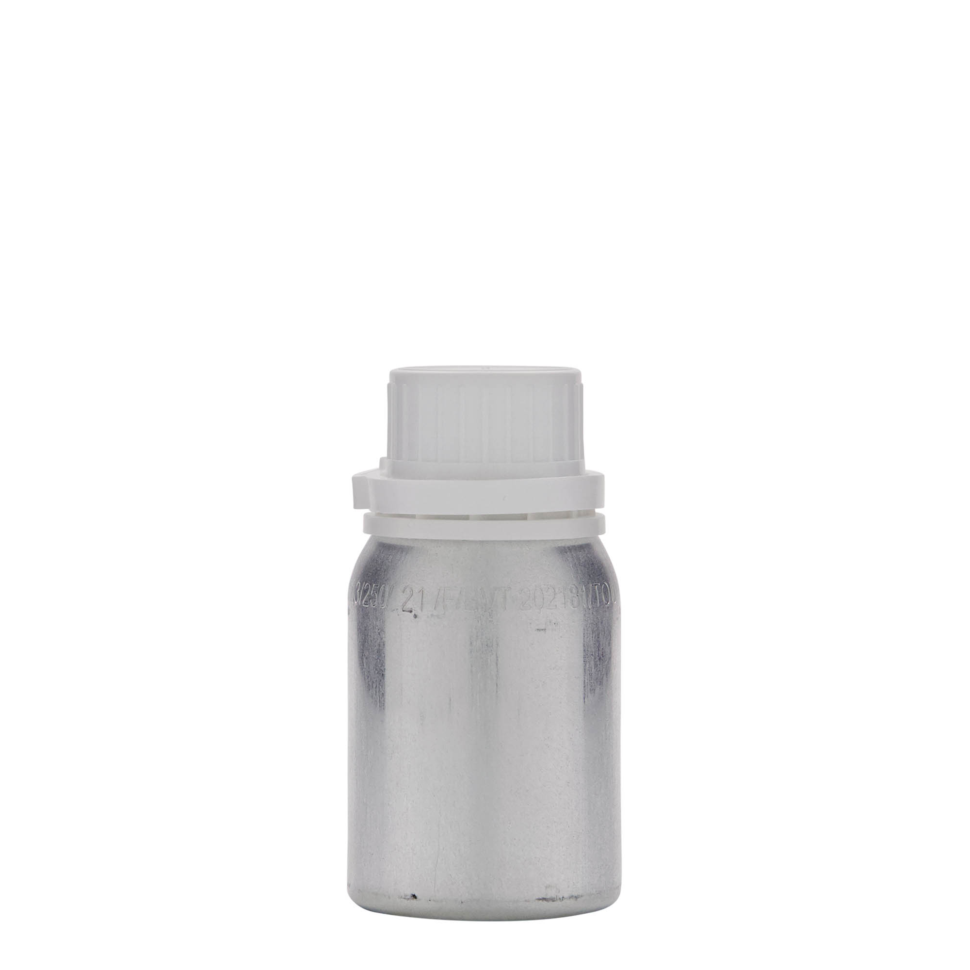 125 ml hliníková fľaša, kov, strieborná, hrdlo: DIN 32