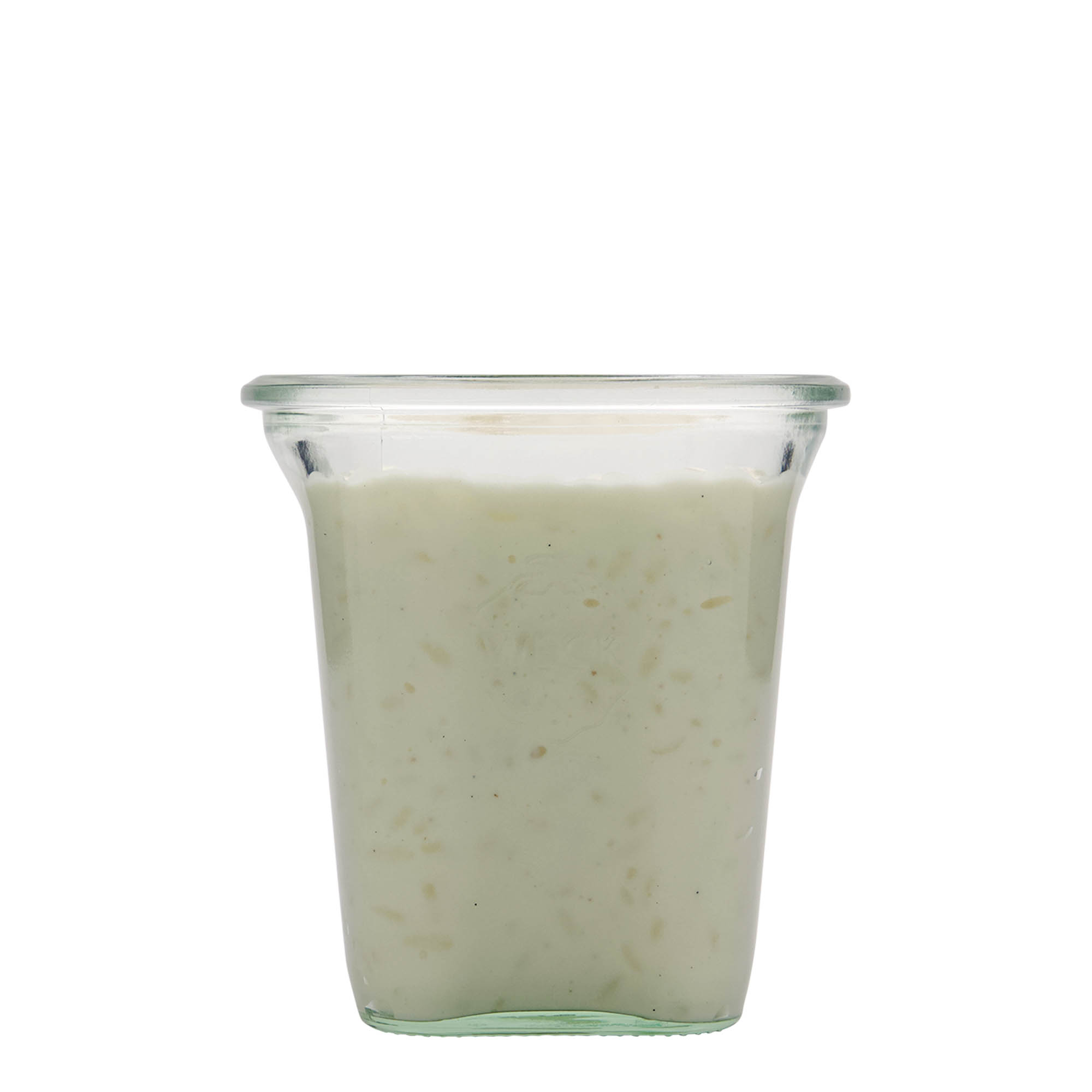 545 ml WECK-štvorcový pohár Quadro, štvorcový, hrdlo: okrúhly okraj