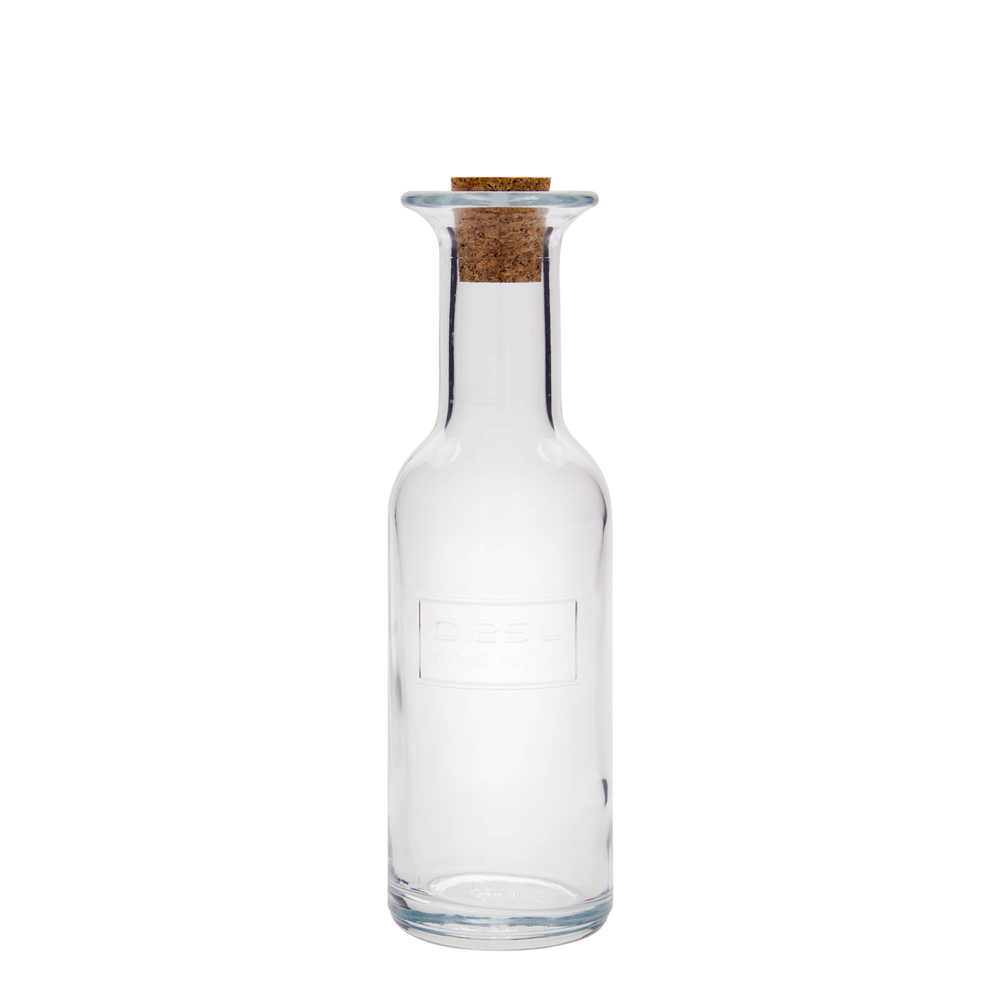 250 ml sklenená fľaša 'Optima Fine Wine', hrdlo: korok