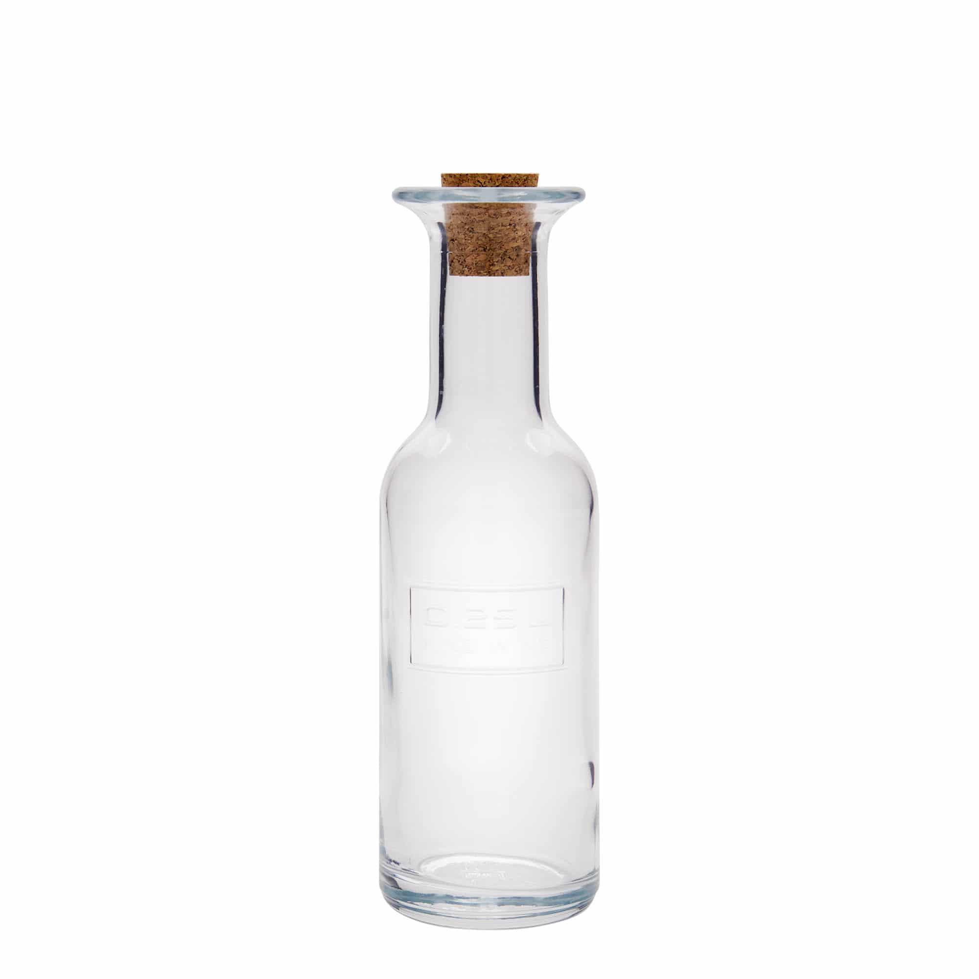 250 ml sklenená fľaša 'Optima Fine Wine', hrdlo: korok