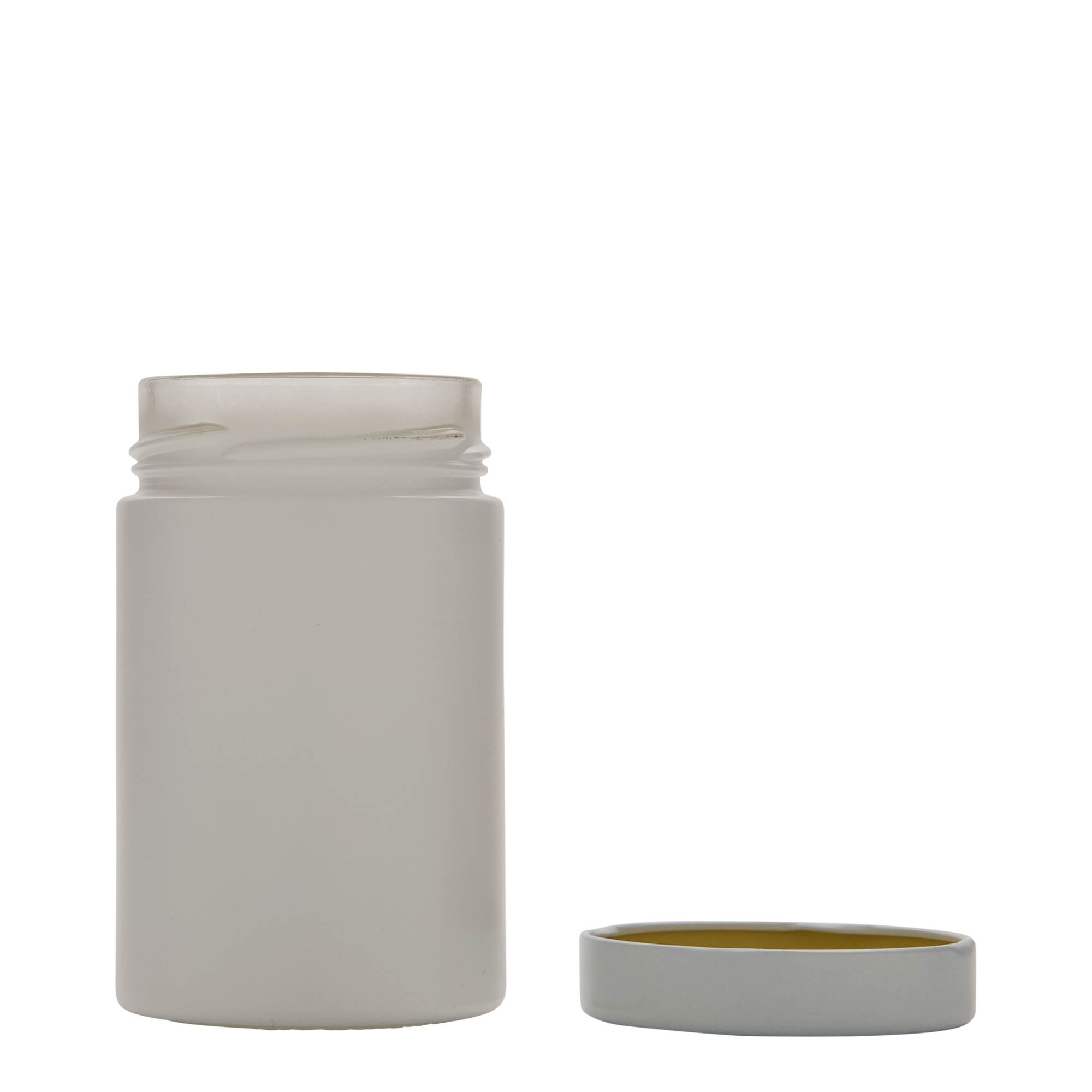 327 ml okrúhle sklo 'Aurora', biele, hrdlo: Deep-Twist-Off (DTO 66) 327 ml okrúhle sklo 'Aurora', biele, hrdlo: Deep-Twist-Off (DTO 66)