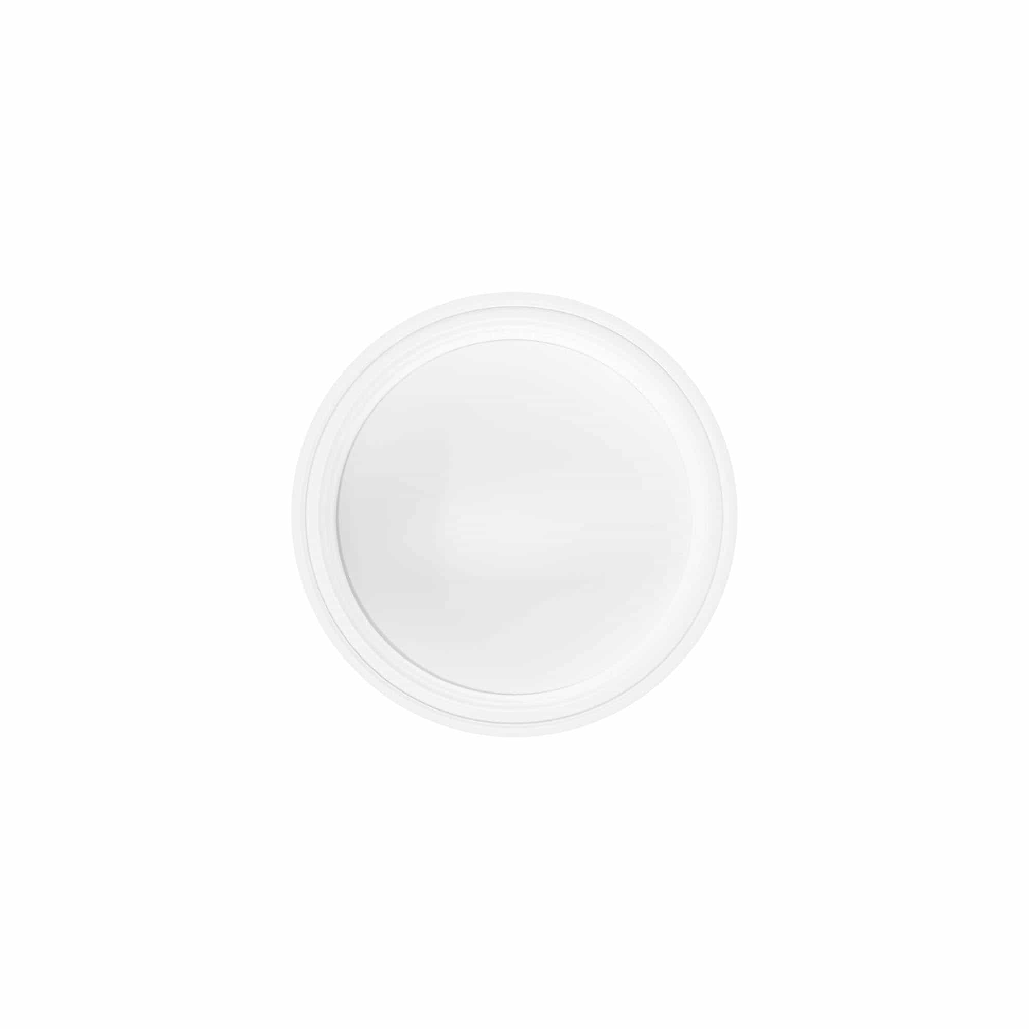Skrutkovací uzáver 50 ml, SAN plast, biela farba