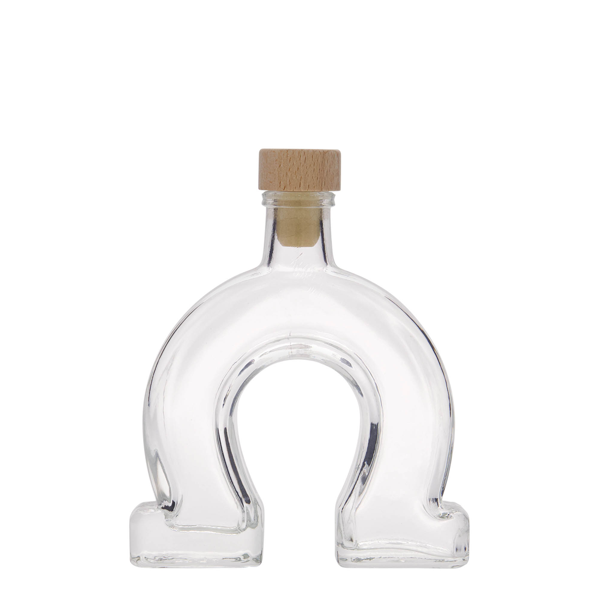 100 ml sklenená fľaša „Podkova“, hrdlo: korok