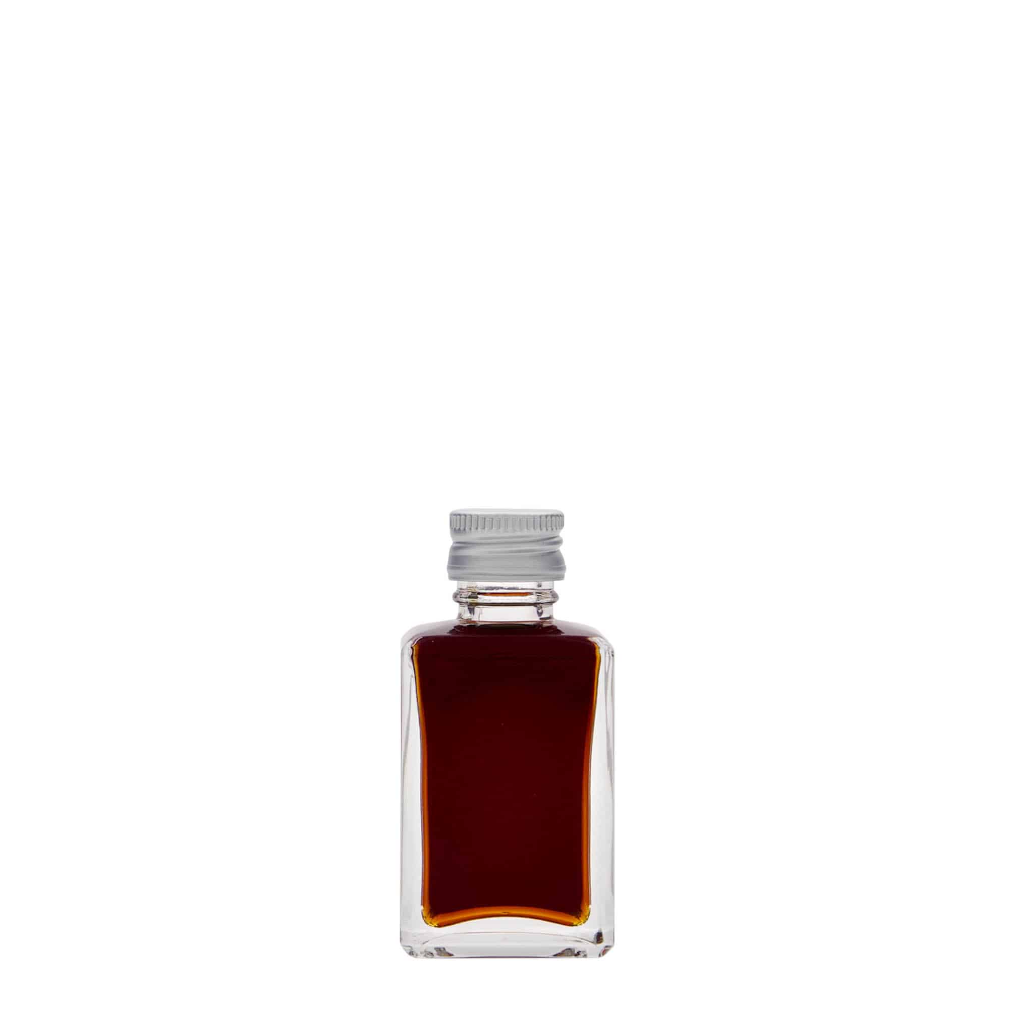 30 ml sklená fľaša „Tamme“, štvorcová, hrdlo: PP 18