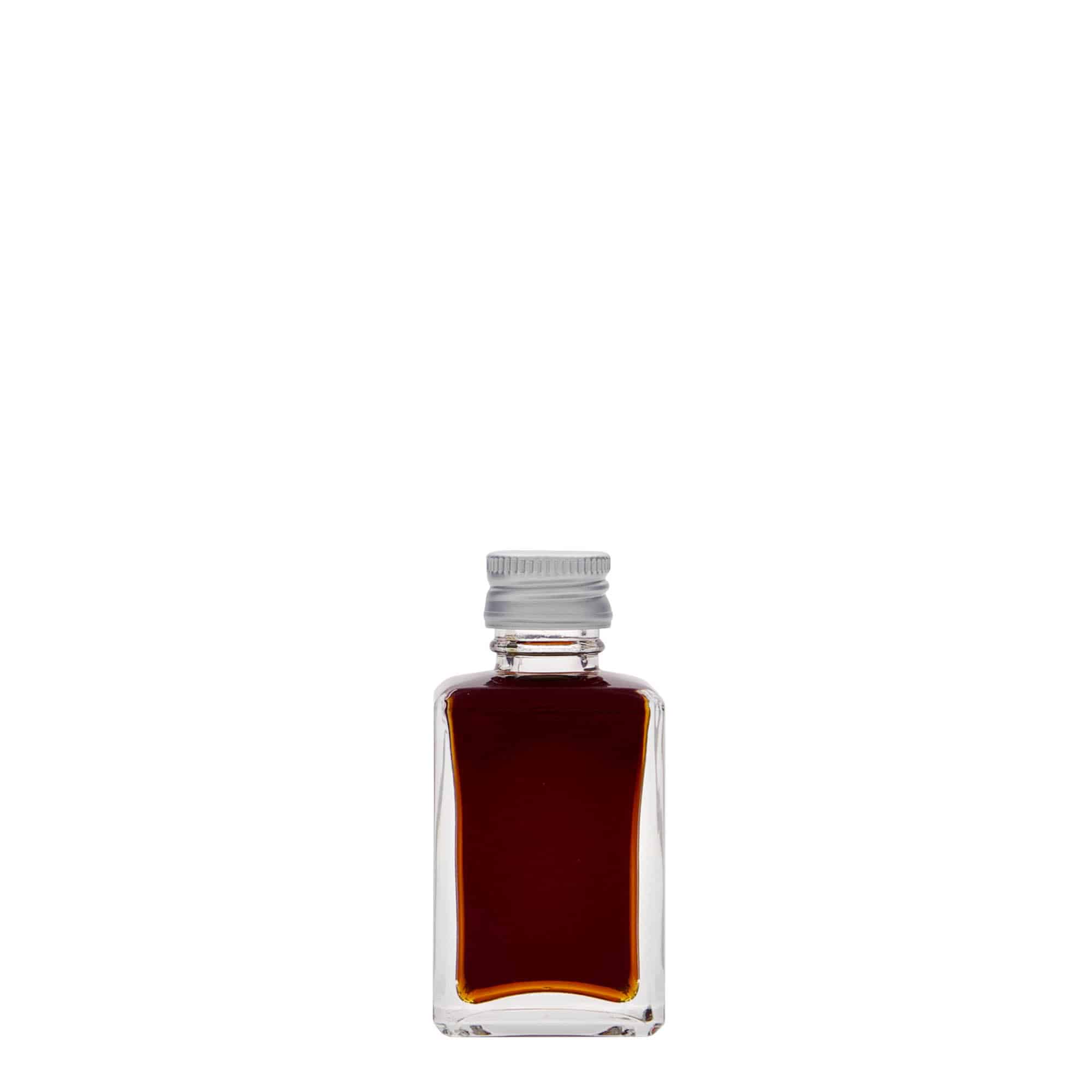 30 ml sklenená fľaša 'Tamme', štvorcová, hrdlo: PP 18 30 ml sklenená fľaša 'Tamme', štvorcová, hrdlo: PP 18