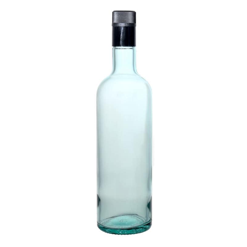 750 ml fľaša na ocot/olej „Willy New“, sklená, lichtzelená farba, hrdlo: DOP