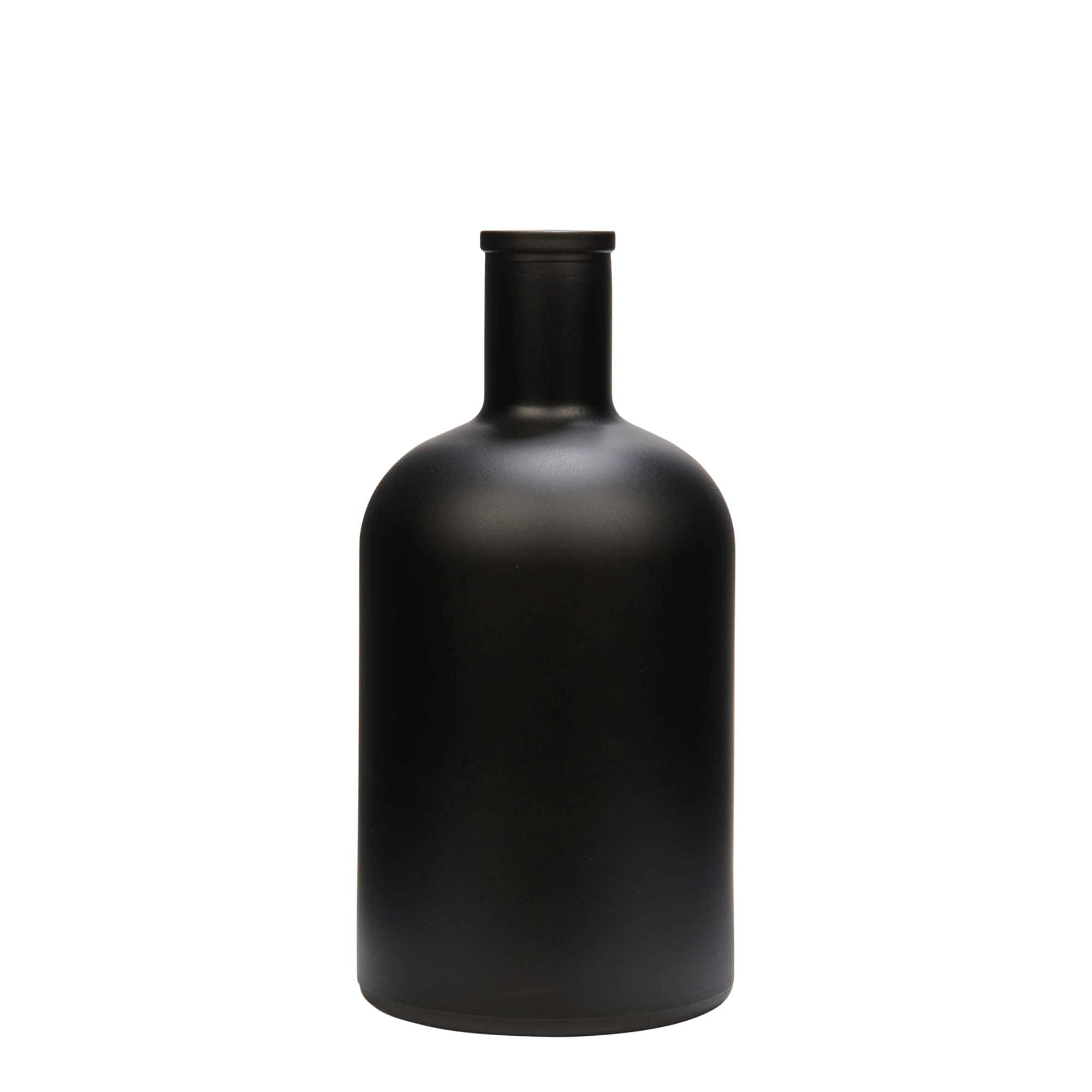 700 ml sklenená fľaša 'Gerardino', čierna, hrdlo: korok
