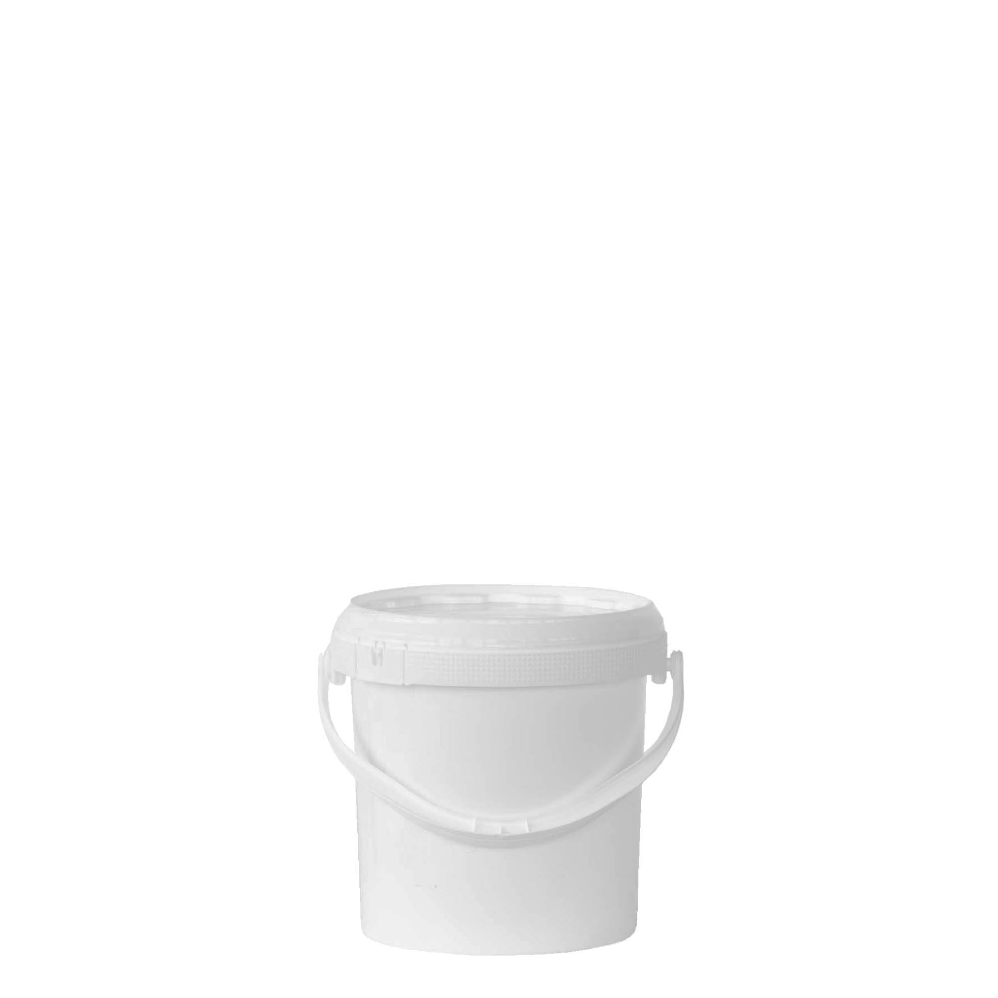 1 l vedro, PP plast, biele