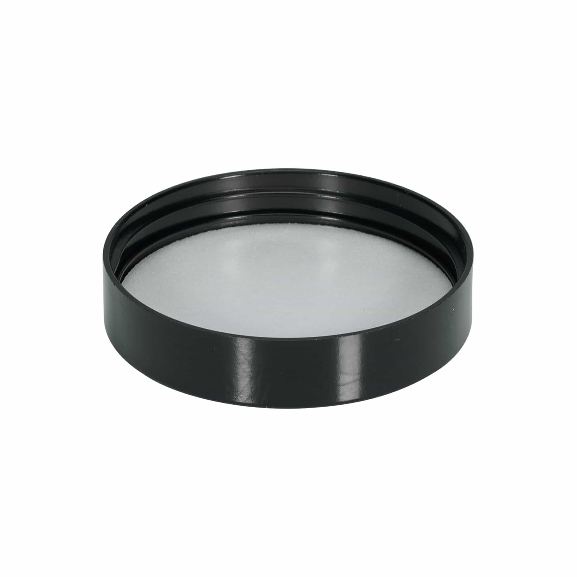 Skrutkovací uzáver pre 120 ml „Brown Line“, HPM plast, čierna farba