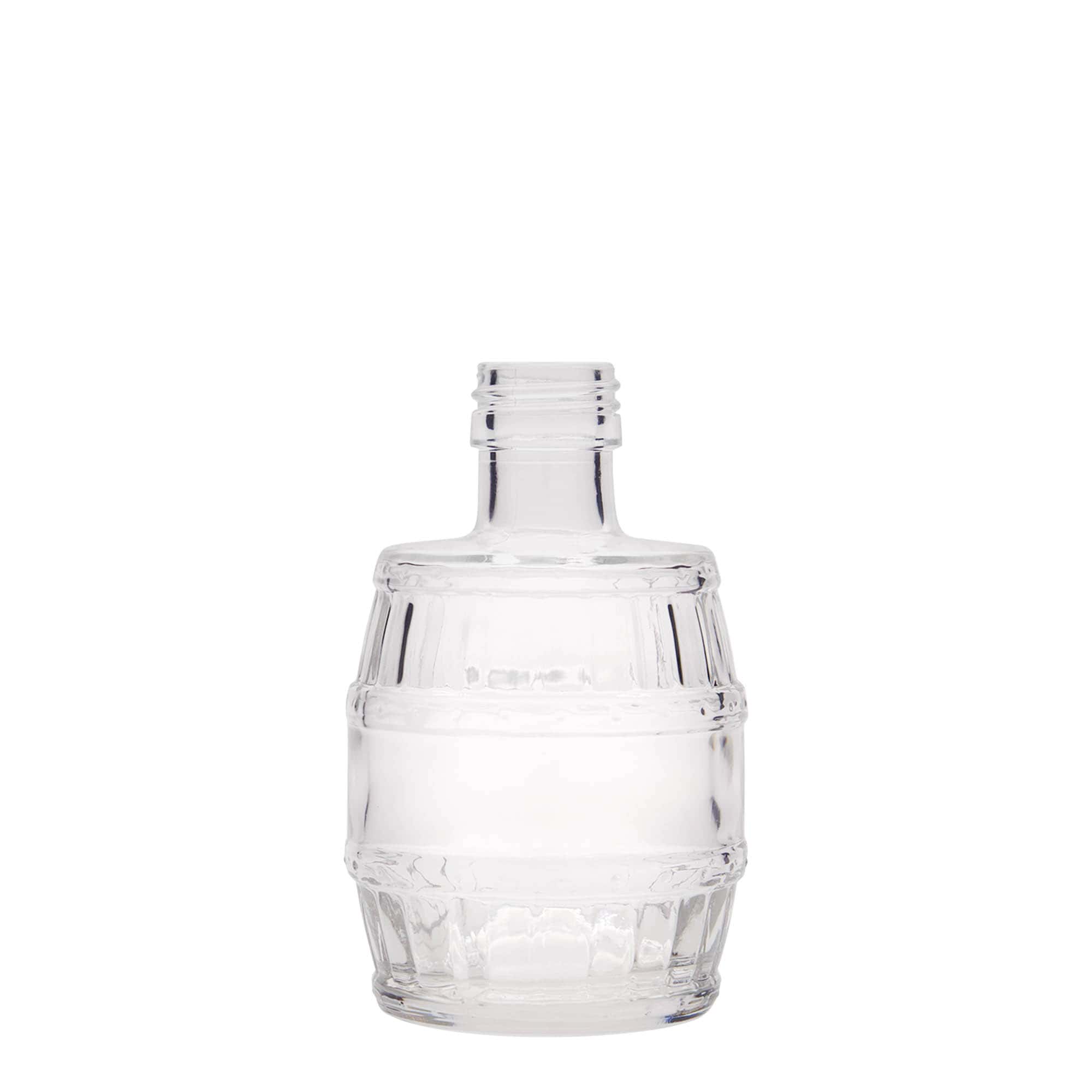 200 ml sklenená fľaša 'sud', hrdlo: PP 28