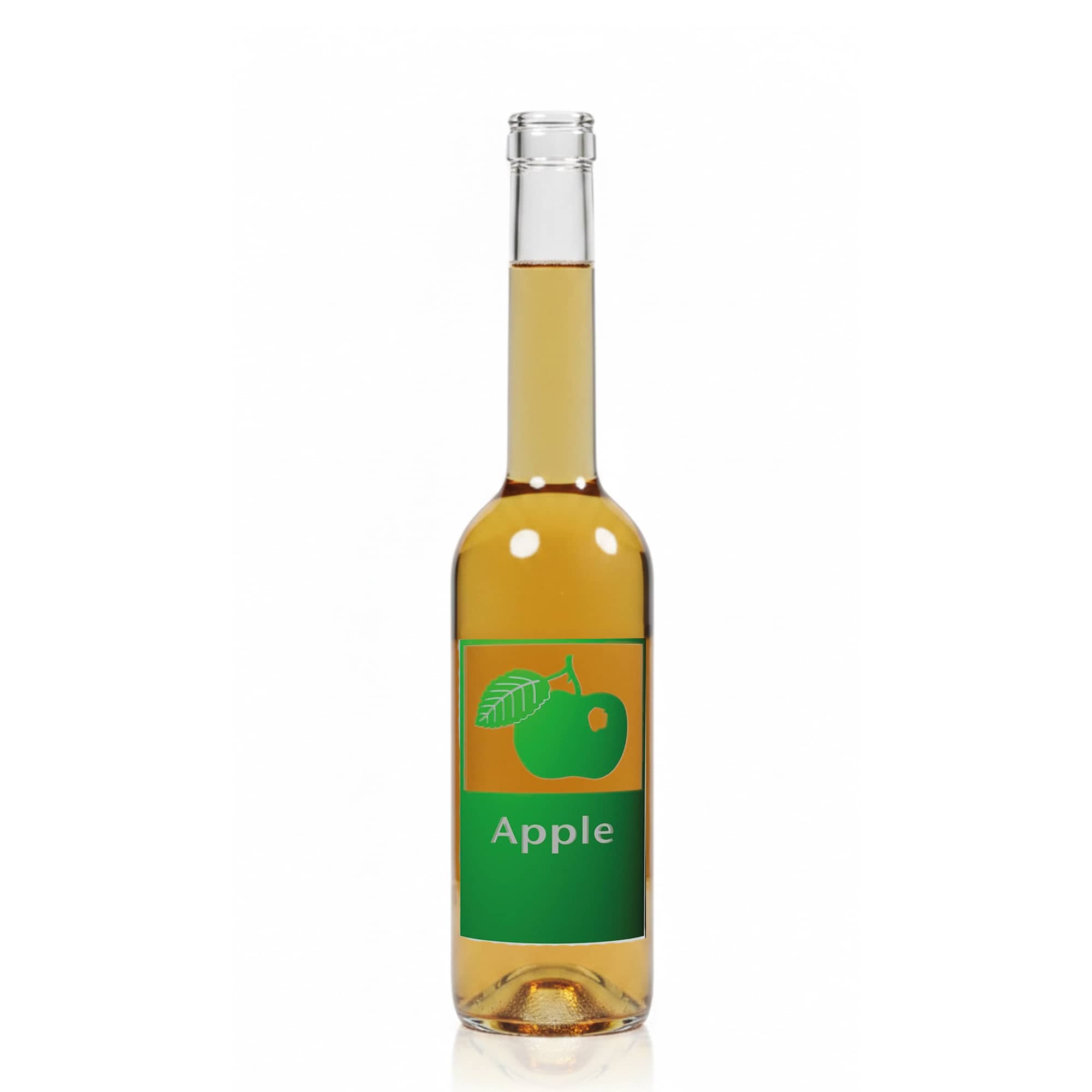 500 ml sklenená fľaša 'Opera', motív: Jablko, hrdlo: korok