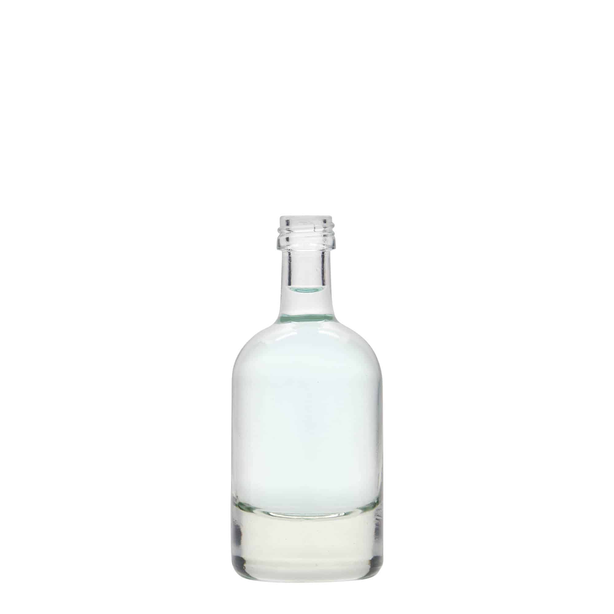 50 ml sklená fľaša „Linea Uno“, hrdlo: PP 18