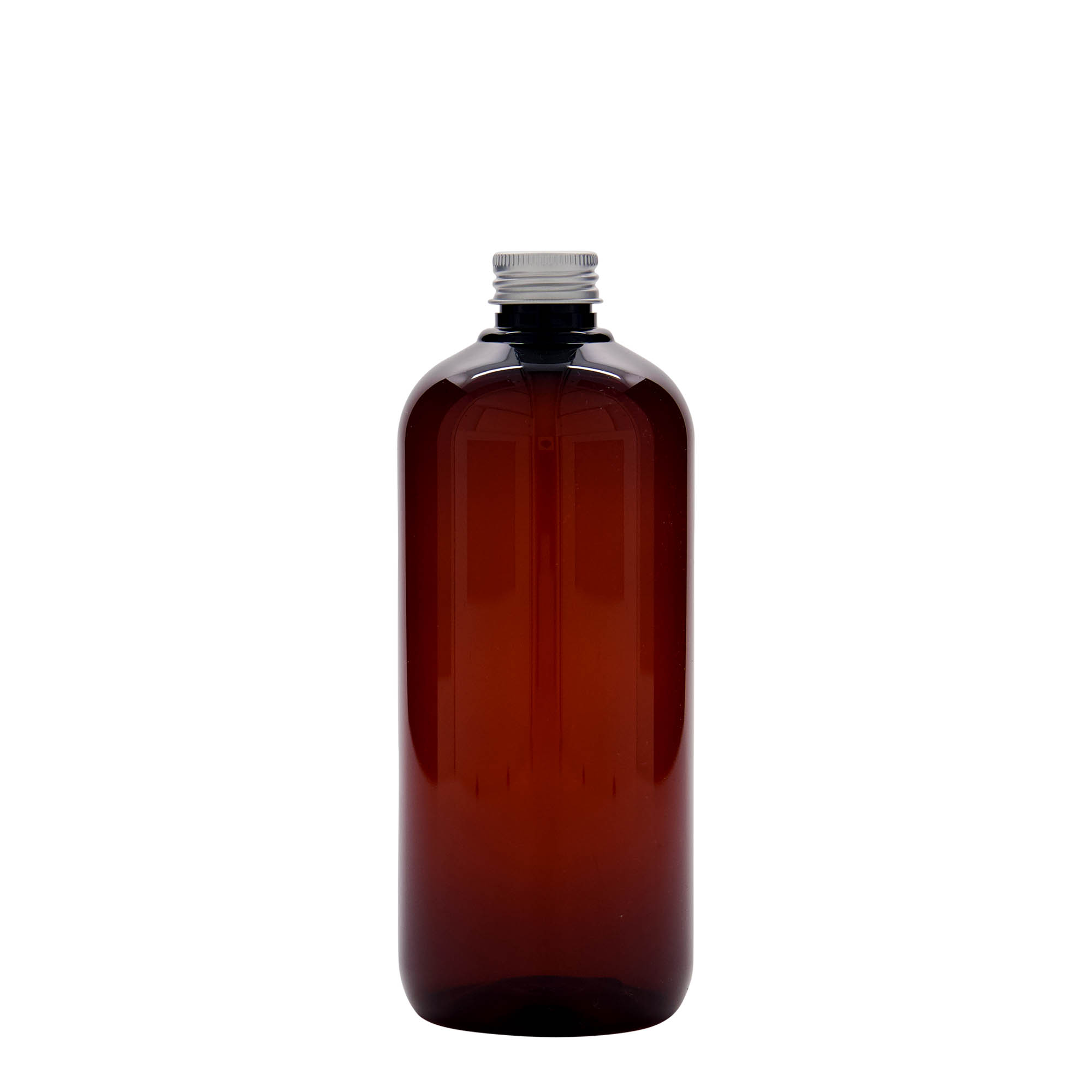 500 ml recyklovateľná plastová fľaša 'Victor's Best', PCR, hnedá, hrdlo: 24/410