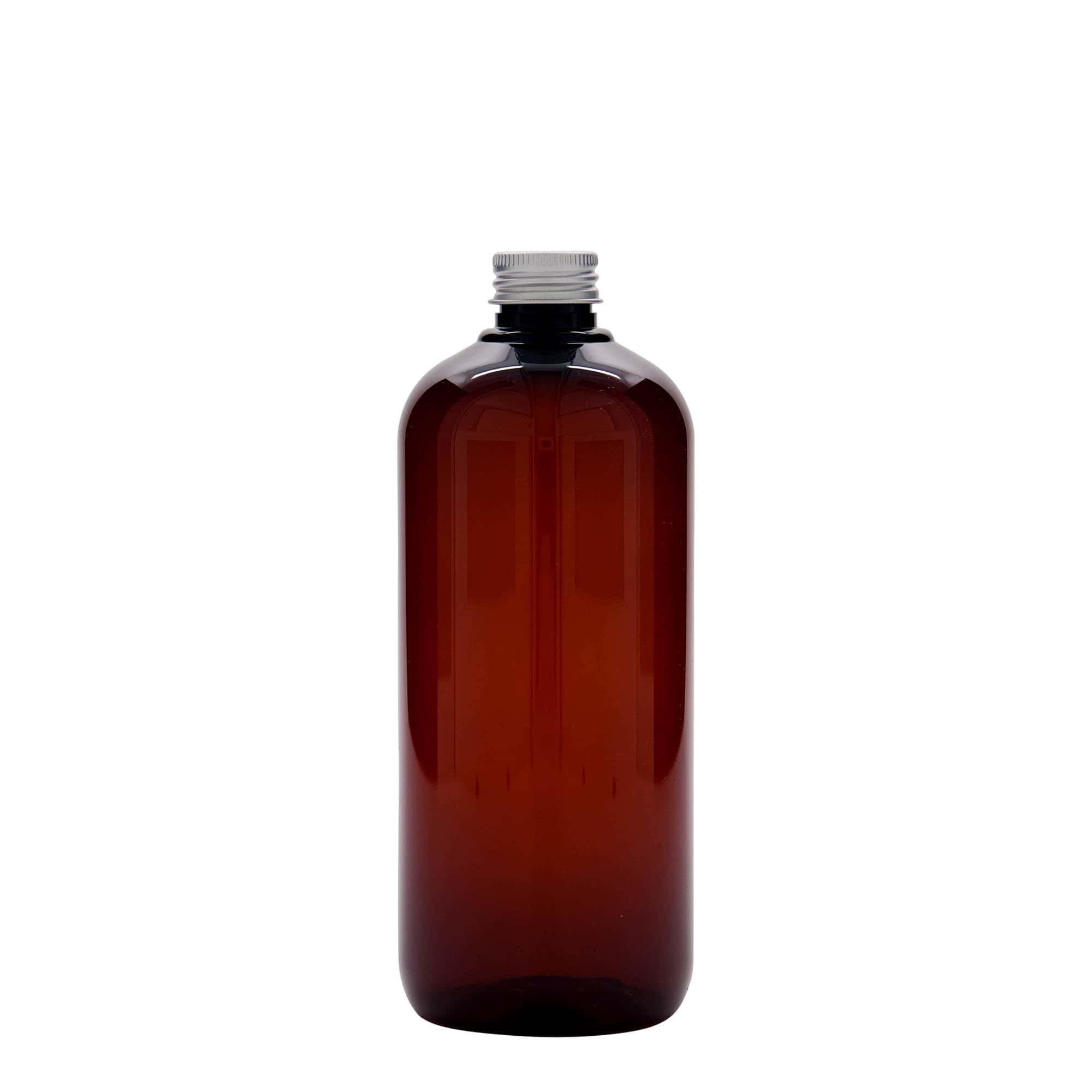 500 ml recyklovateľná plastová fľaša 'Victor's Best', PCR, hnedá, hrdlo: 24/410