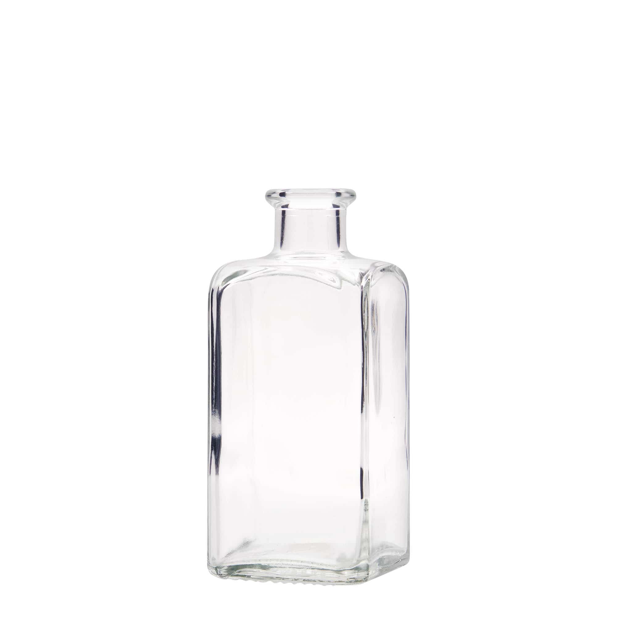 250 ml sklenená fľaša Apotheker Carré, štvorcová, hrdlo: korok 250 ml sklenená fľaša Apotheker Carré, štvorcová, hrdlo: korok