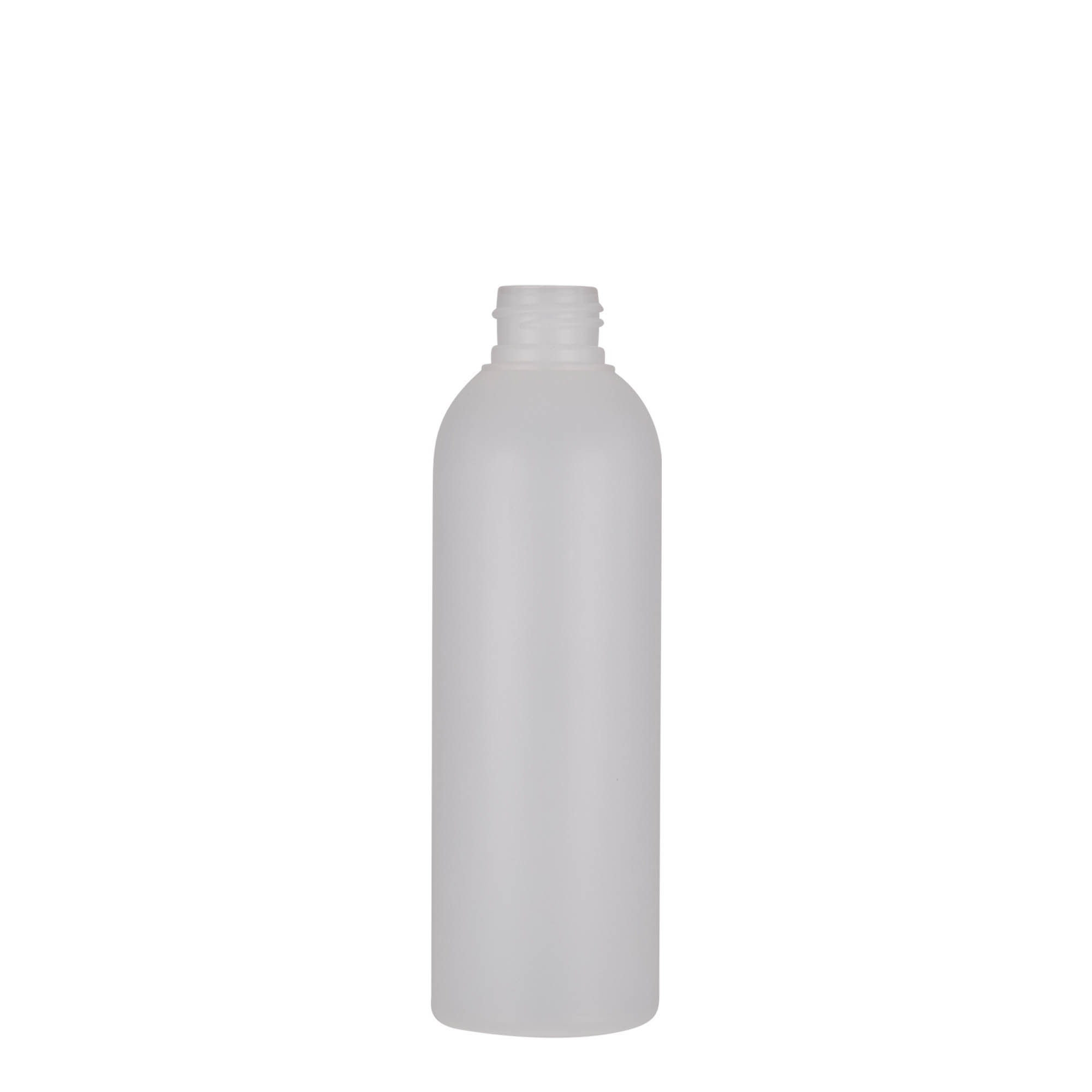 200 ml plastová fľaša 'Tuffy', HDPE, prírodná farba, hrdlo: 24/410