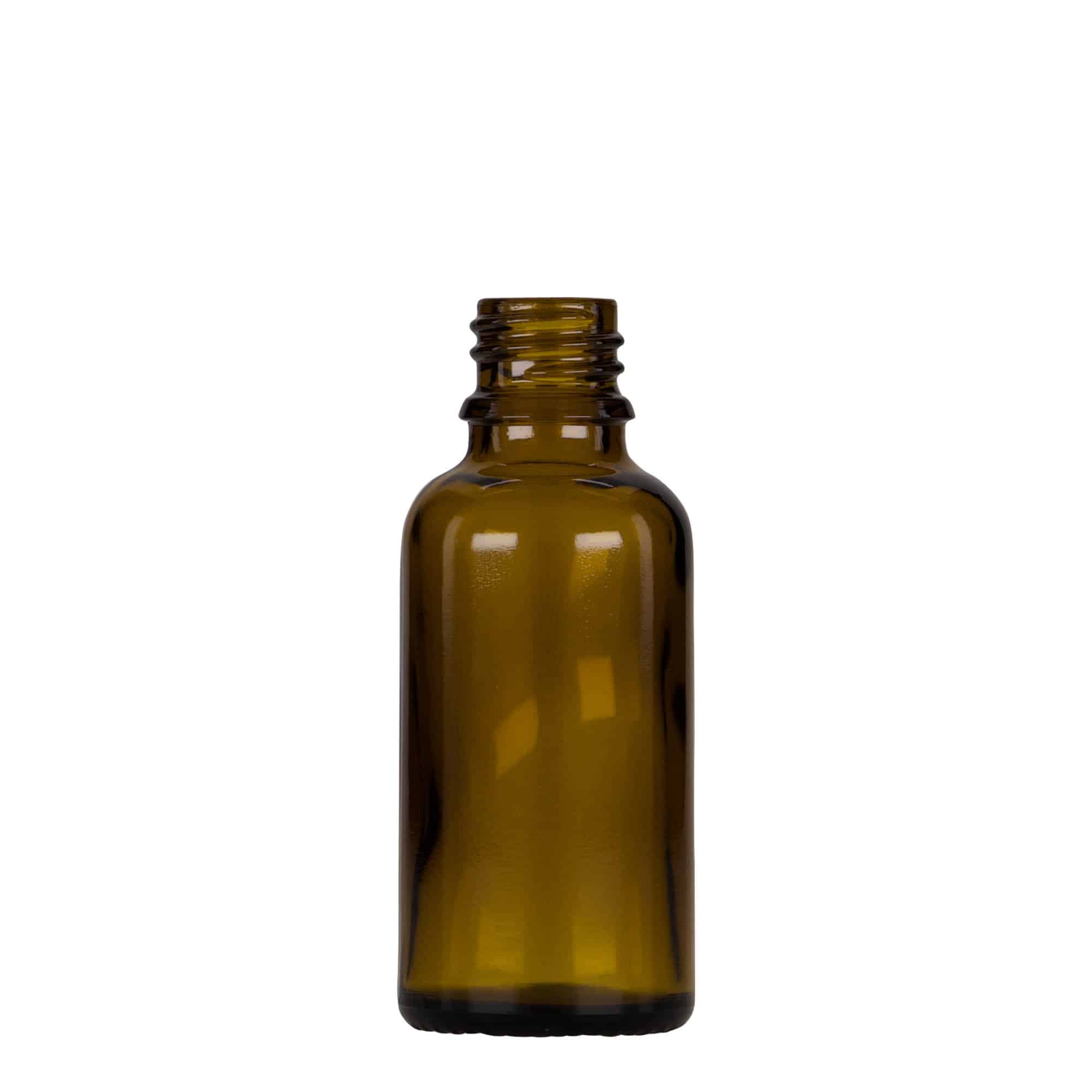 30 ml liekovka s pipetou, sklená, hnedo-čierna farba, hrdlo: DIN 18