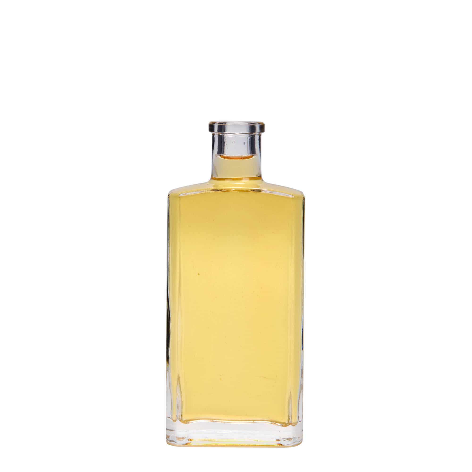 200 ml sklená fľaša „Shiny“, obdĺžniková, hrdlo: korok