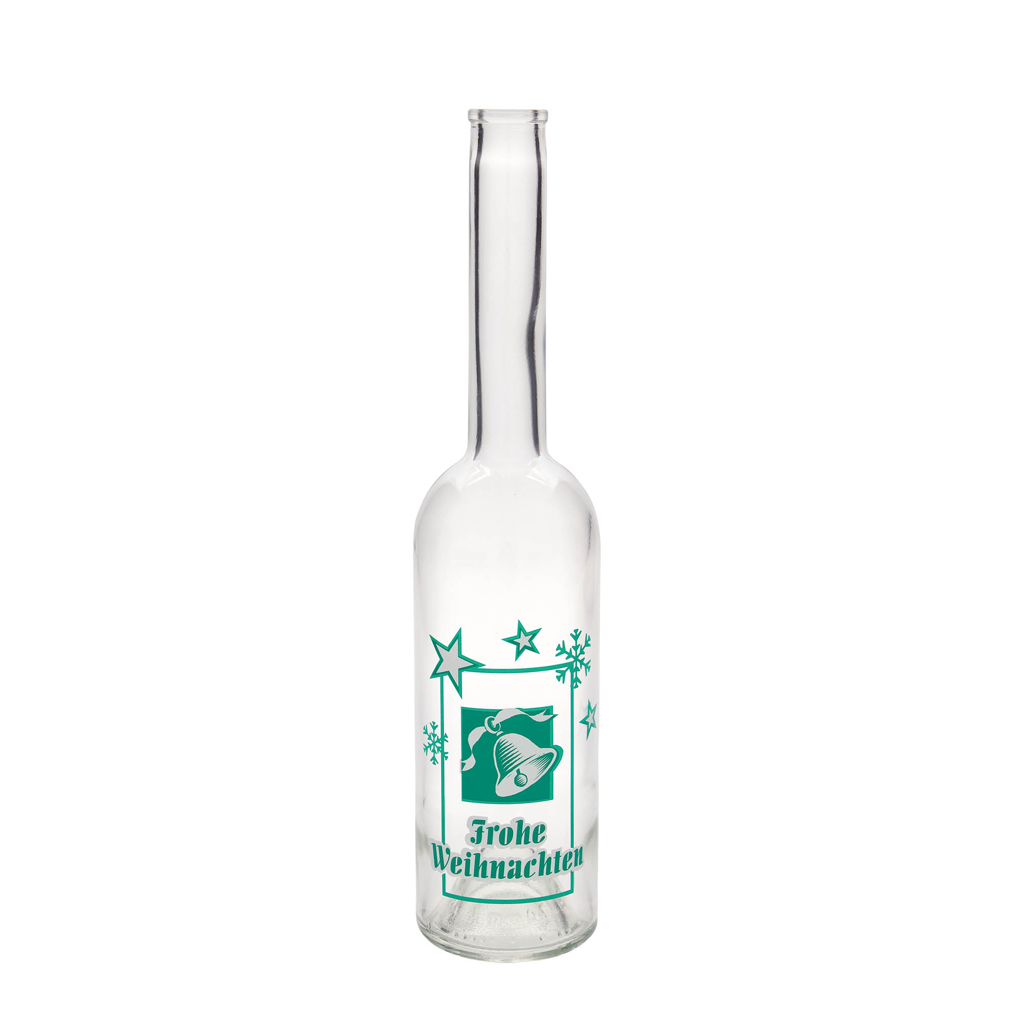 500 ml sklenená fľaša 'Opera', motív: Veselé Vianoce, hrdlo: korok