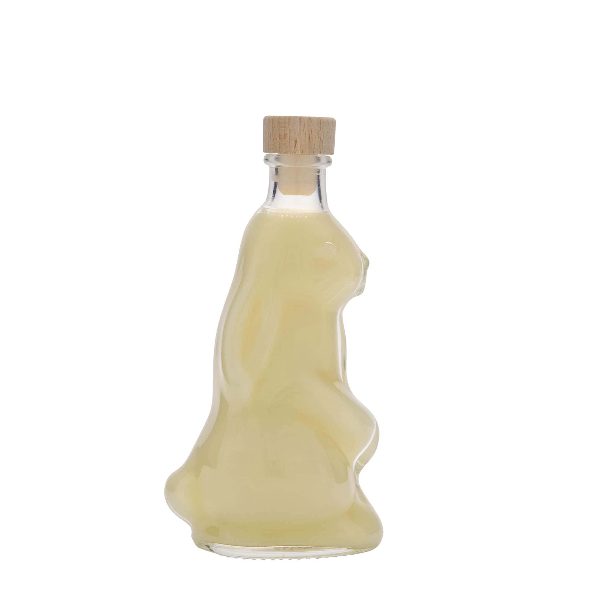 200 ml sklenená fľaša 'Zajac', hrdlo: korok 200 ml sklenená fľaša 'Zajac', hrdlo: korok