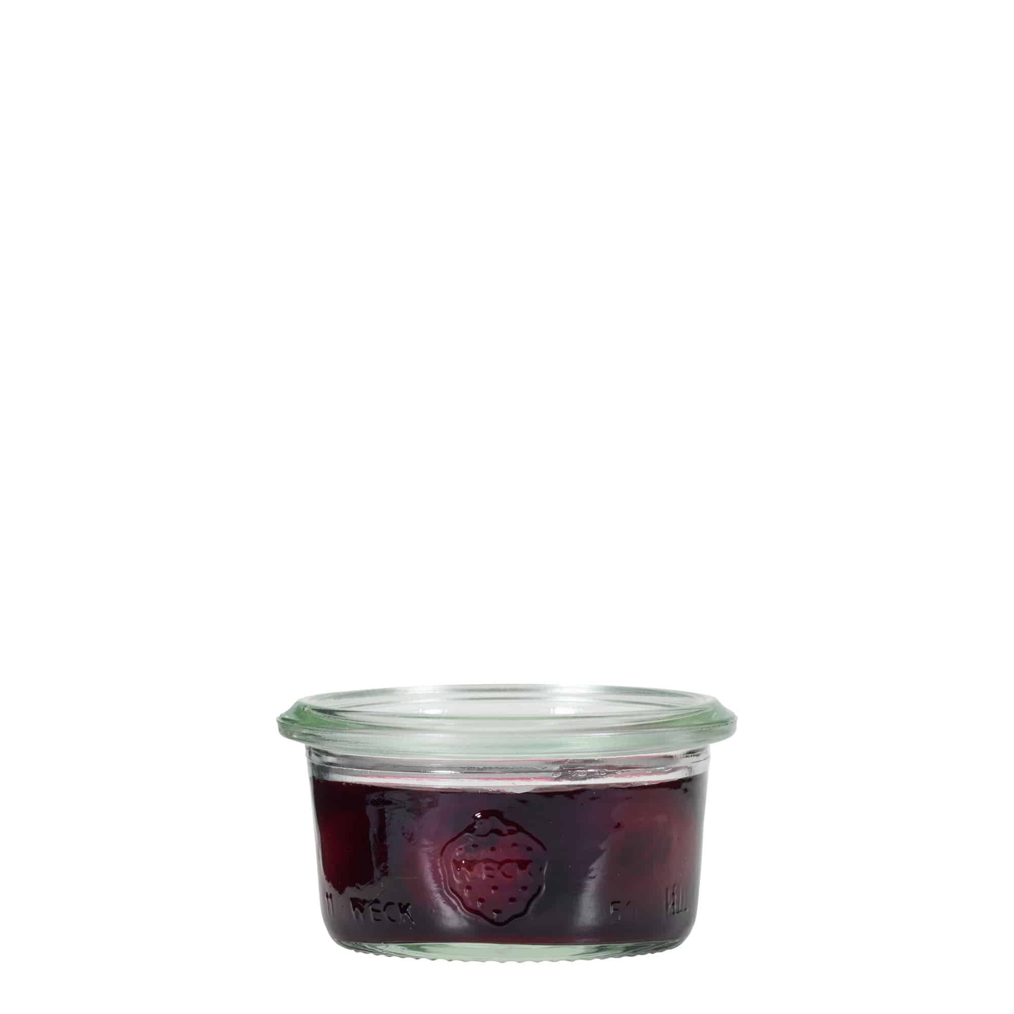 50 ml WECK-pohár na zvrhnutie, otvor: okrúhly okraj 50 ml WECK-pohár na zvrhnutie, otvor: okrúhly okraj