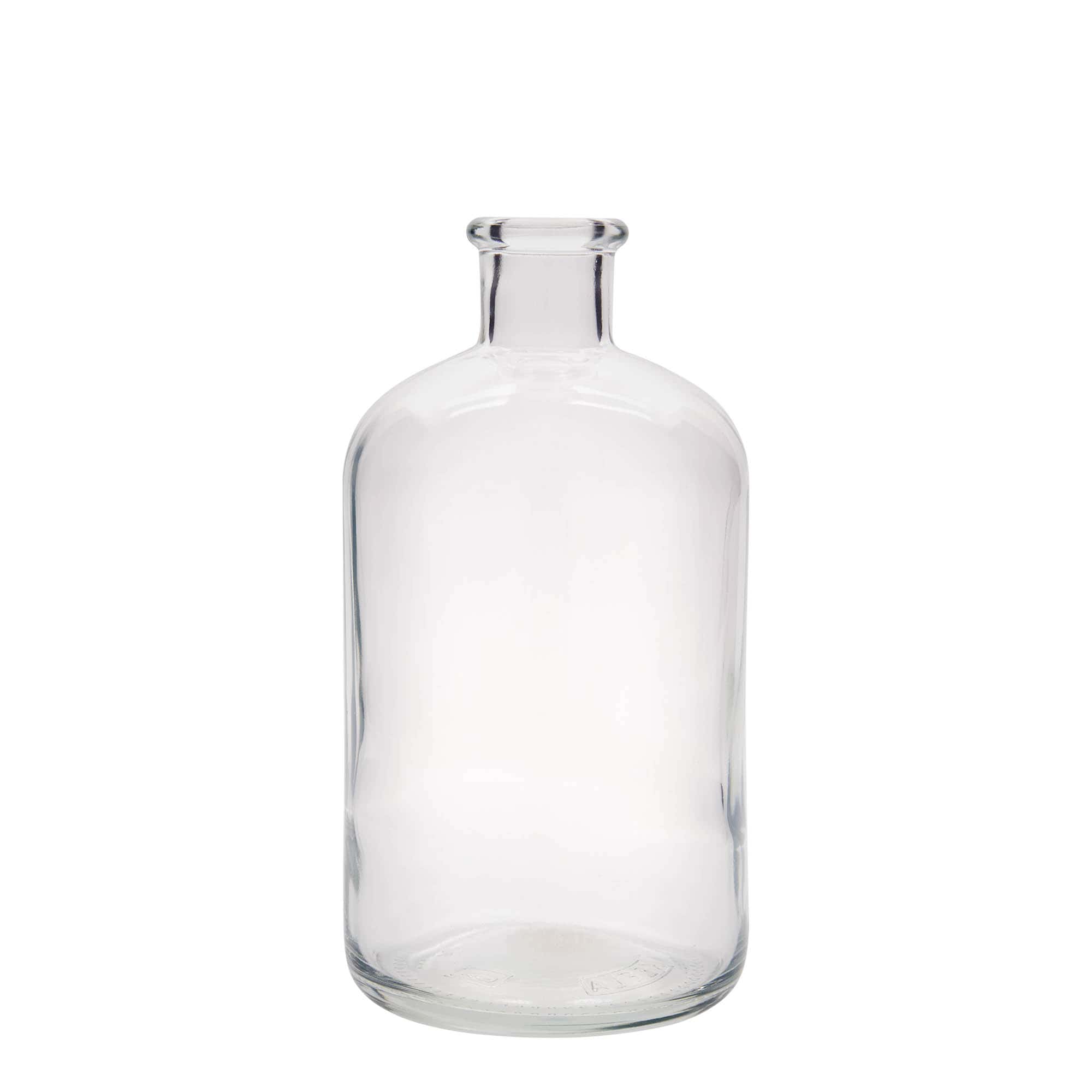 1 000 ml sklená fľaša lekárnická, hrdlo: korok 1 000 ml sklená fľaša lekárnická, hrdlo: korok