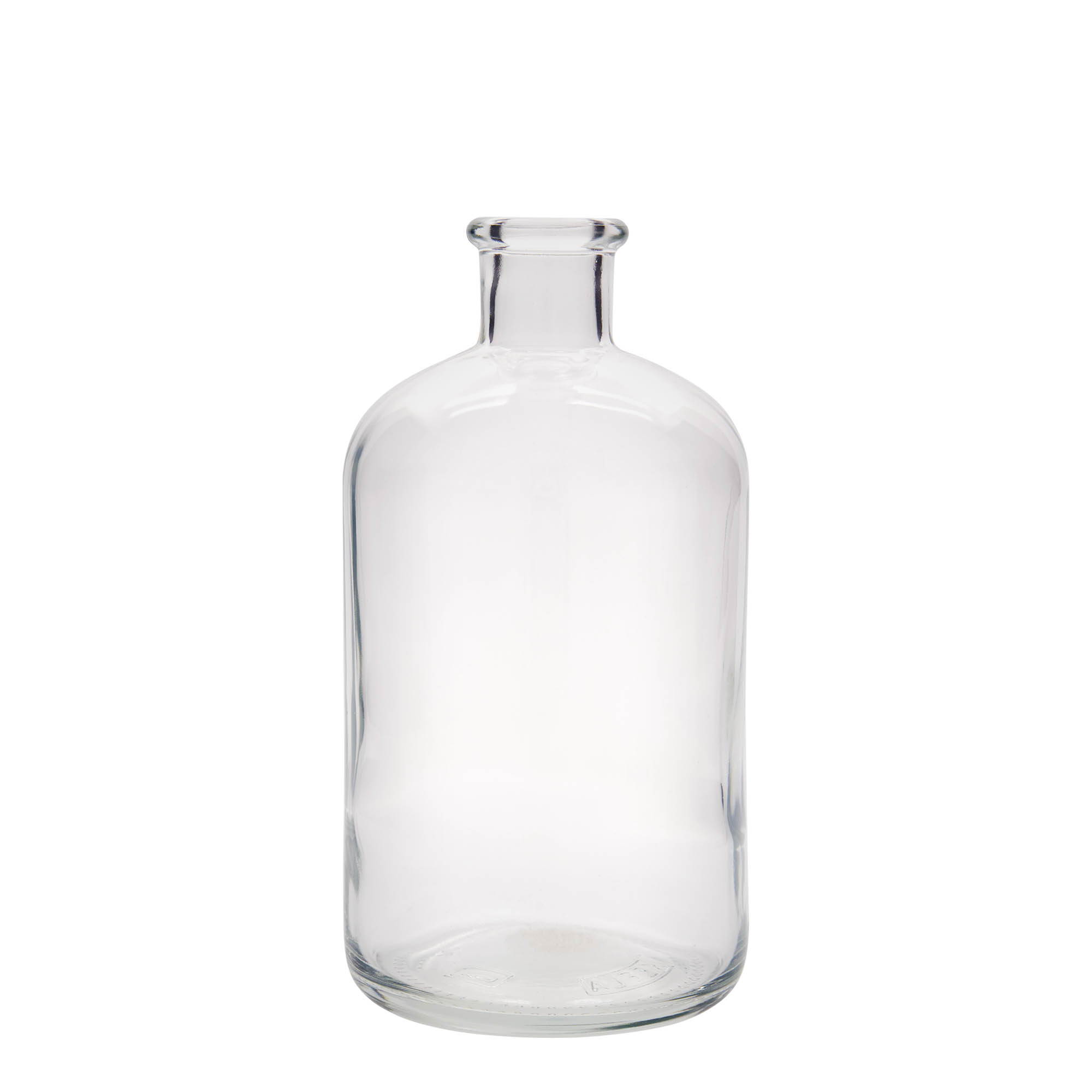 1 000 ml lekárnická sklenená fľaša, hrdlo: korok