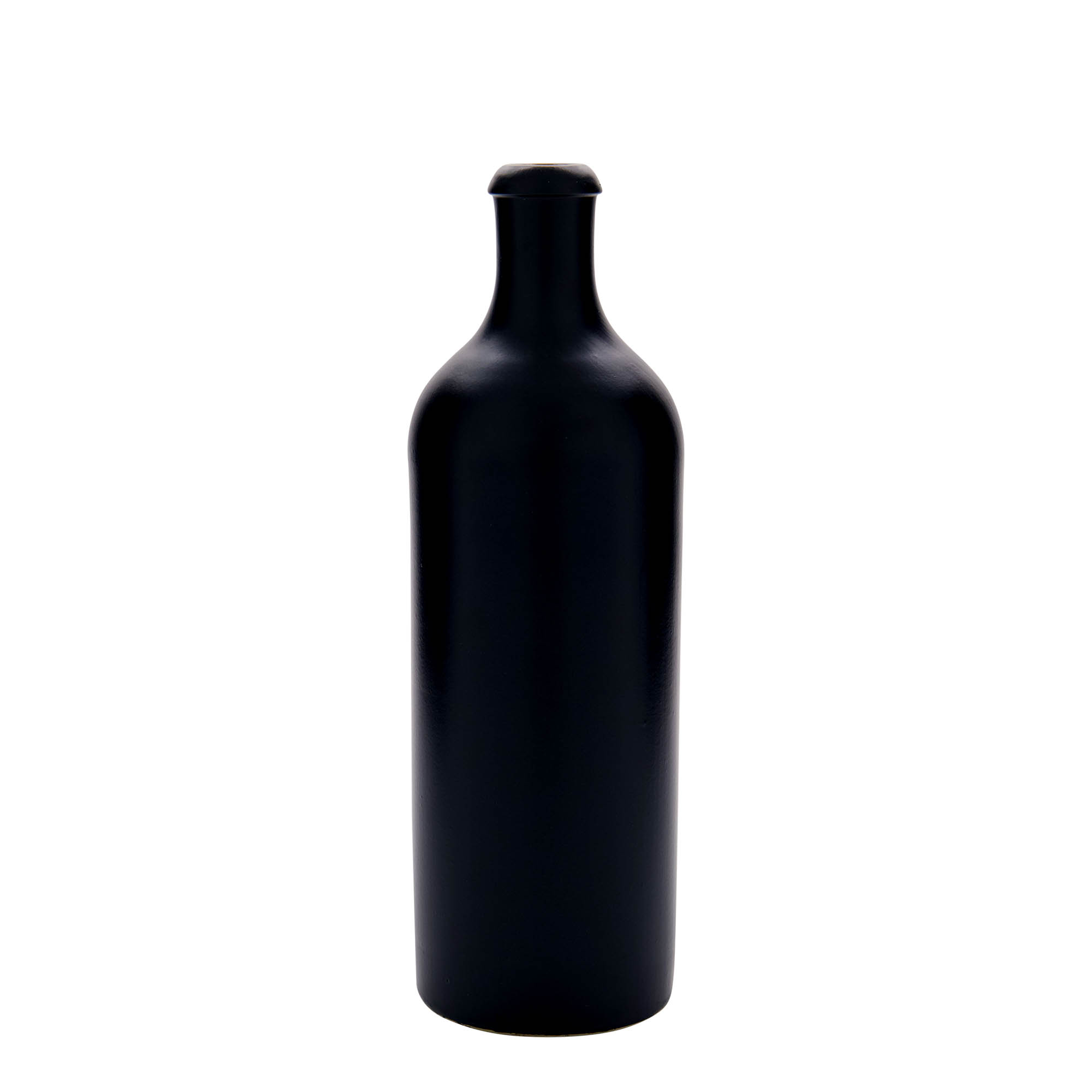 750 ml hlinený džbán, kamenina, čierny, hrdlo: korkové