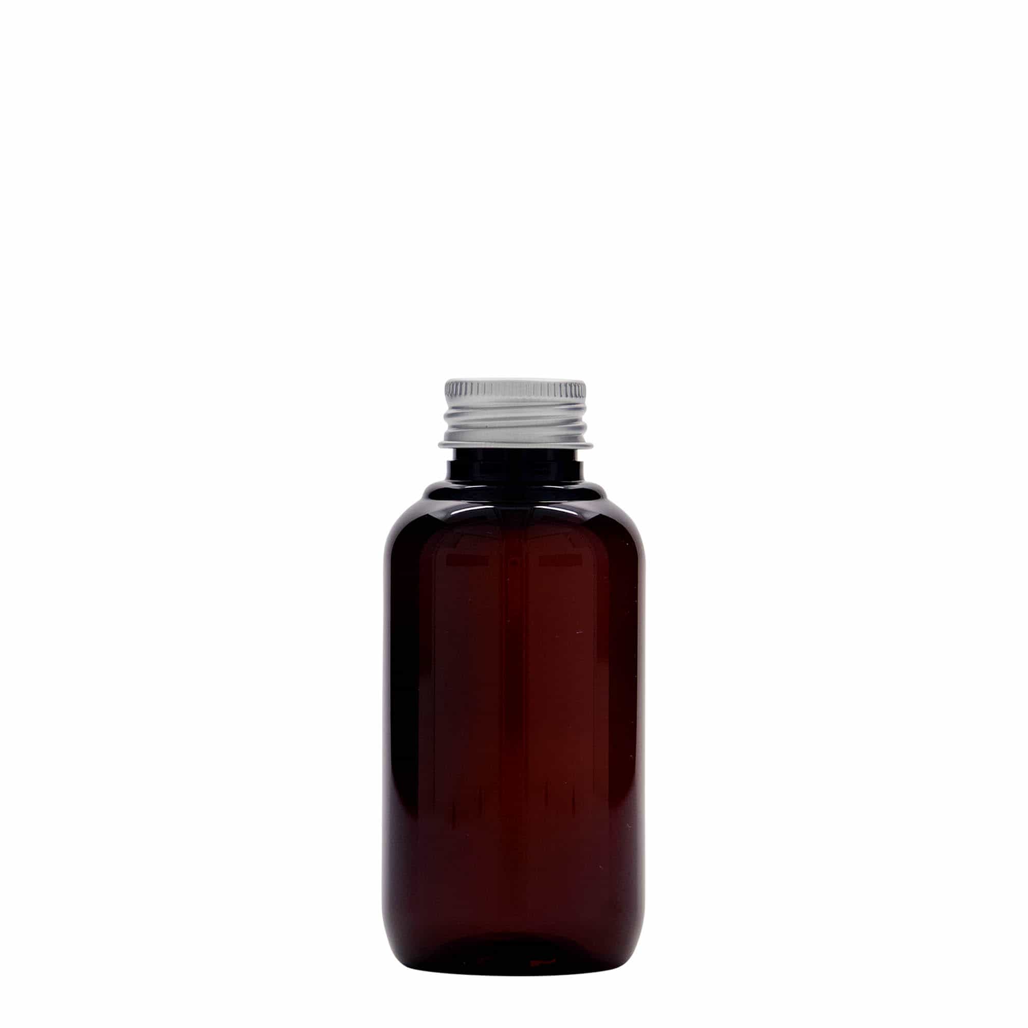 100 ml recyklovaná plastová fľaša 'Victor's Best', PCR, hnedá, hrdlo: 24/410