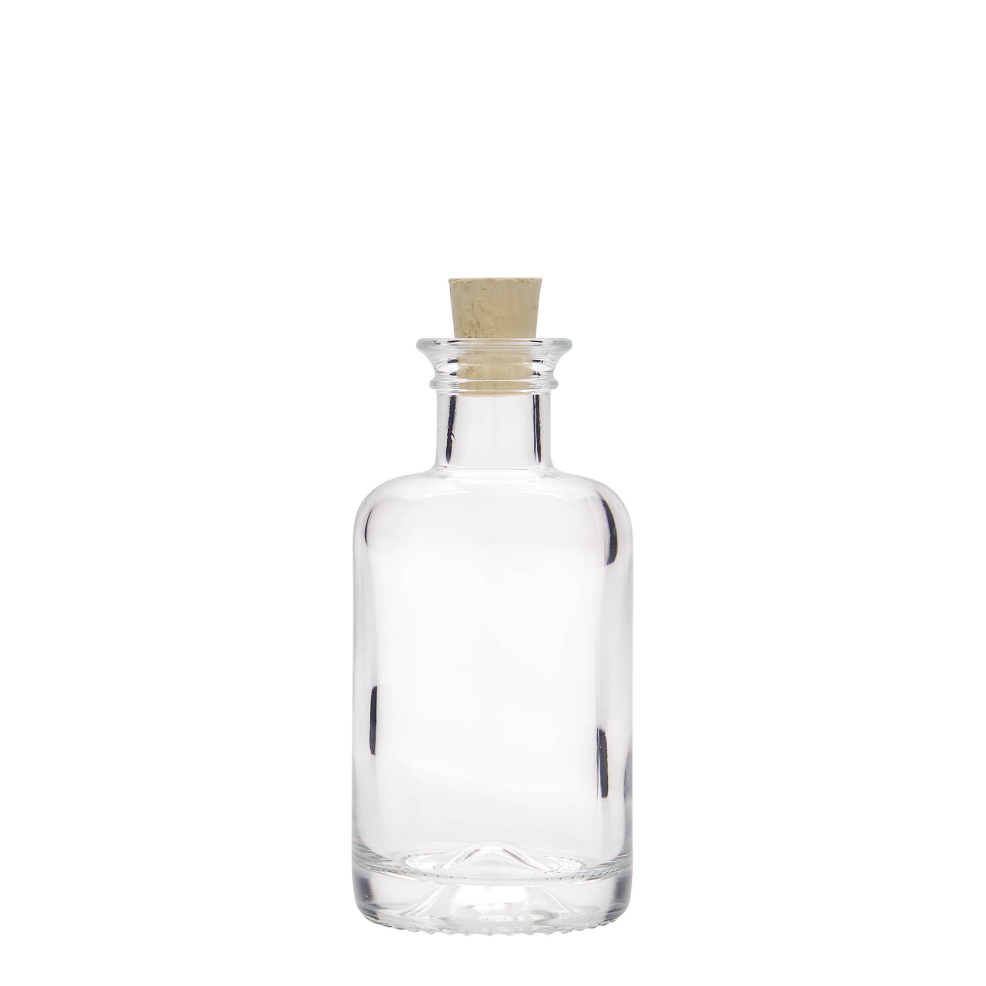 100 ml lekárnická sklenená fľaša, hrdlo: korok