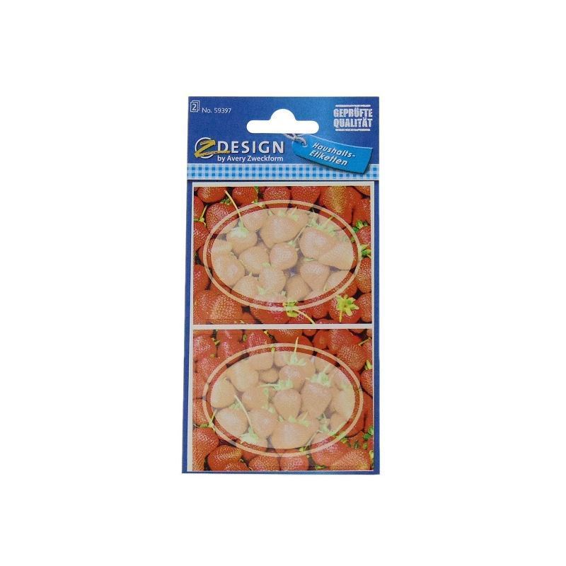 Zweckform etikety „Jahody“, oválne, papier, viacfarebné Zweckform etikety „Jahody“, oválne, papier, viacfarebné