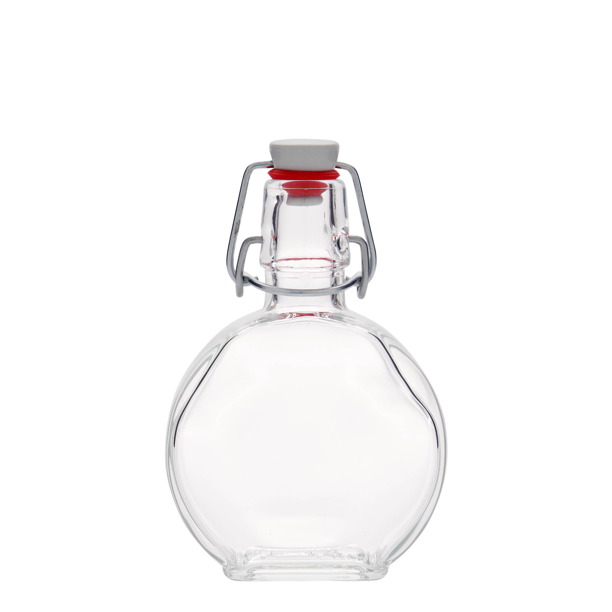 200 ml sklenená fľaša 'Sensatione', obdĺžniková, hrdlo: uzáver s pántom