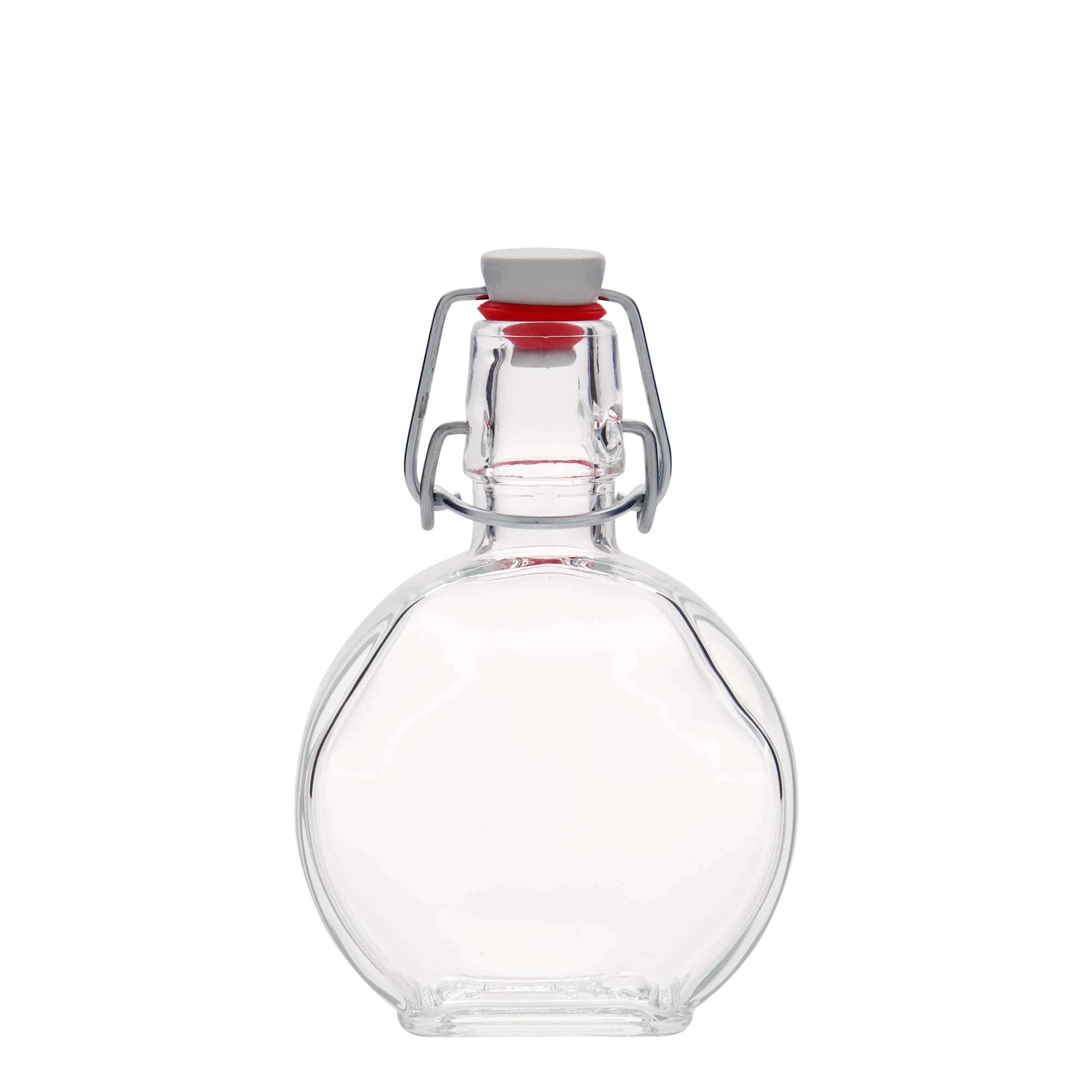 200 ml sklenená fľaša 'Sensatione', obdĺžniková, hrdlo: uzáver s pántom