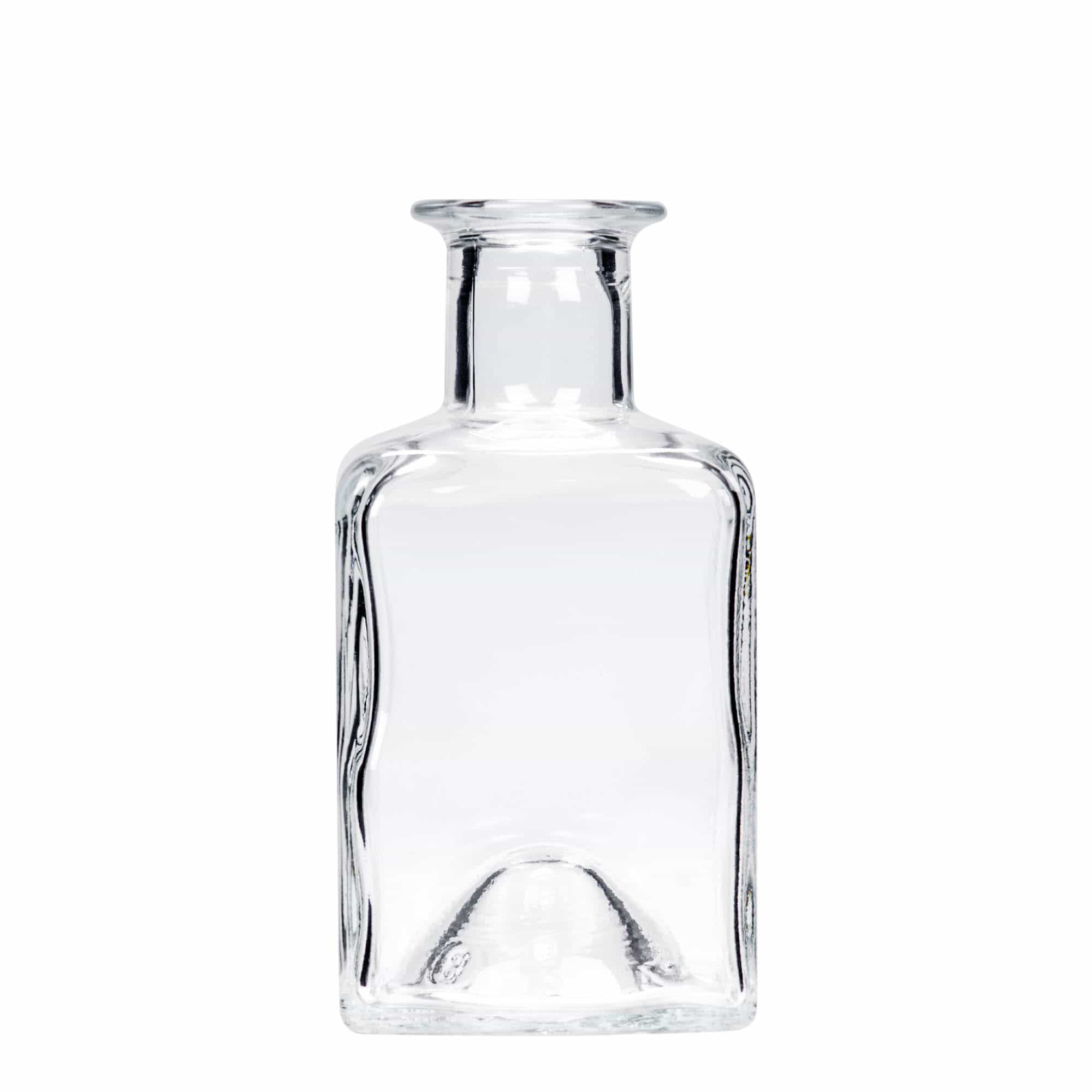 200 ml sklená fľaša „Kubica“, štvorcová, hrdlo: korok