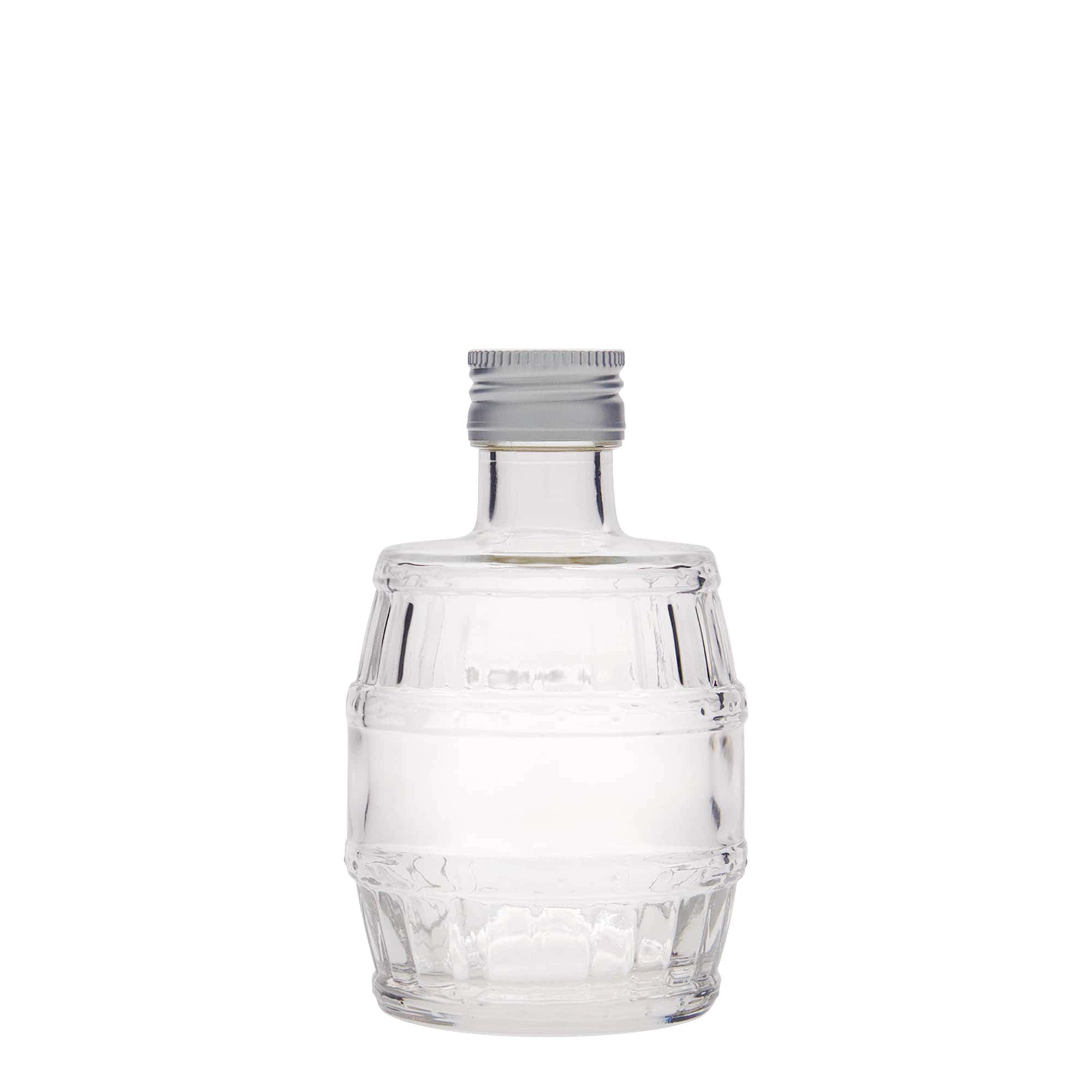 200 ml sklenená fľaša 'sud', hrdlo: PP 28