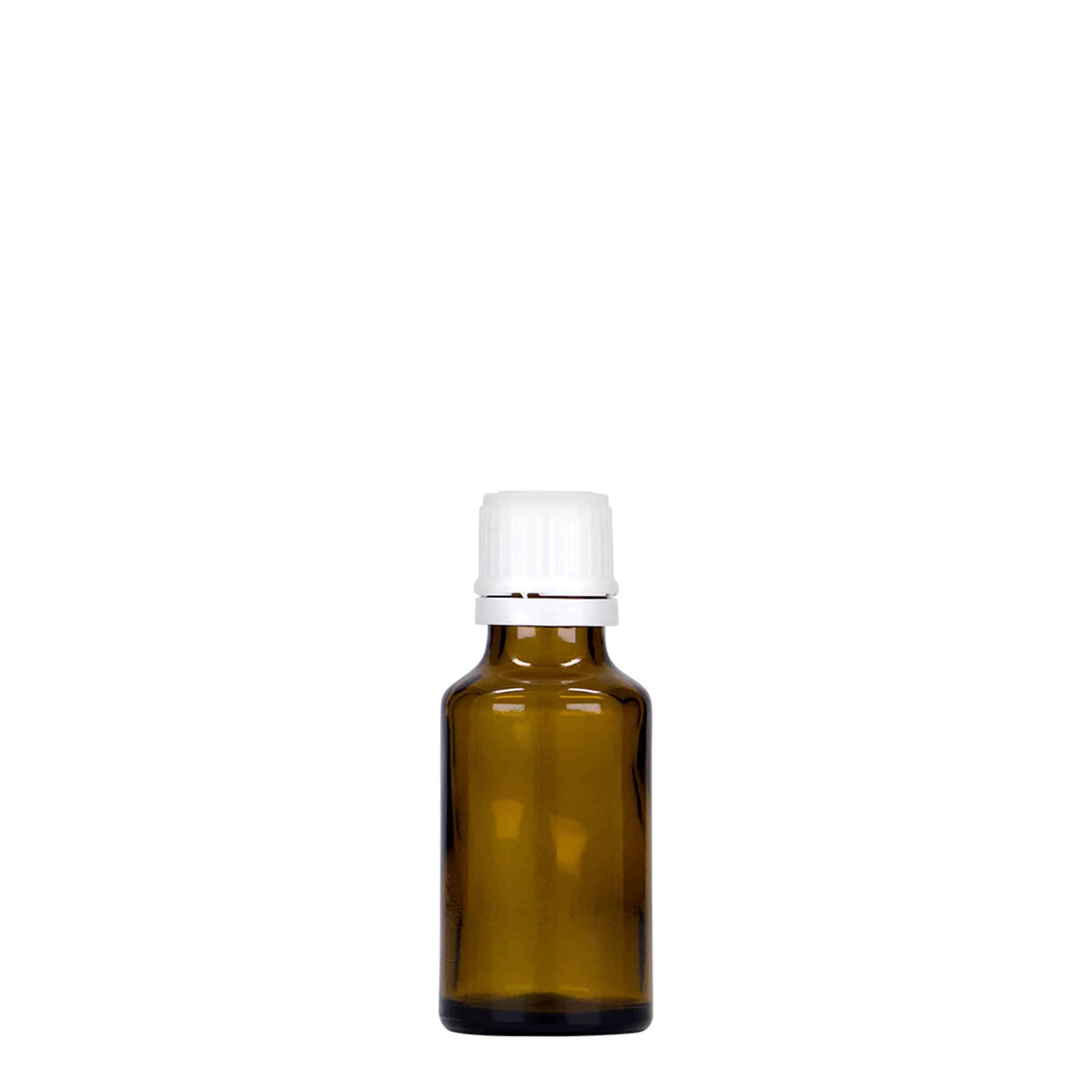 25 ml liekovka, sklená, hnedá farba, hrdlo: DIN 18