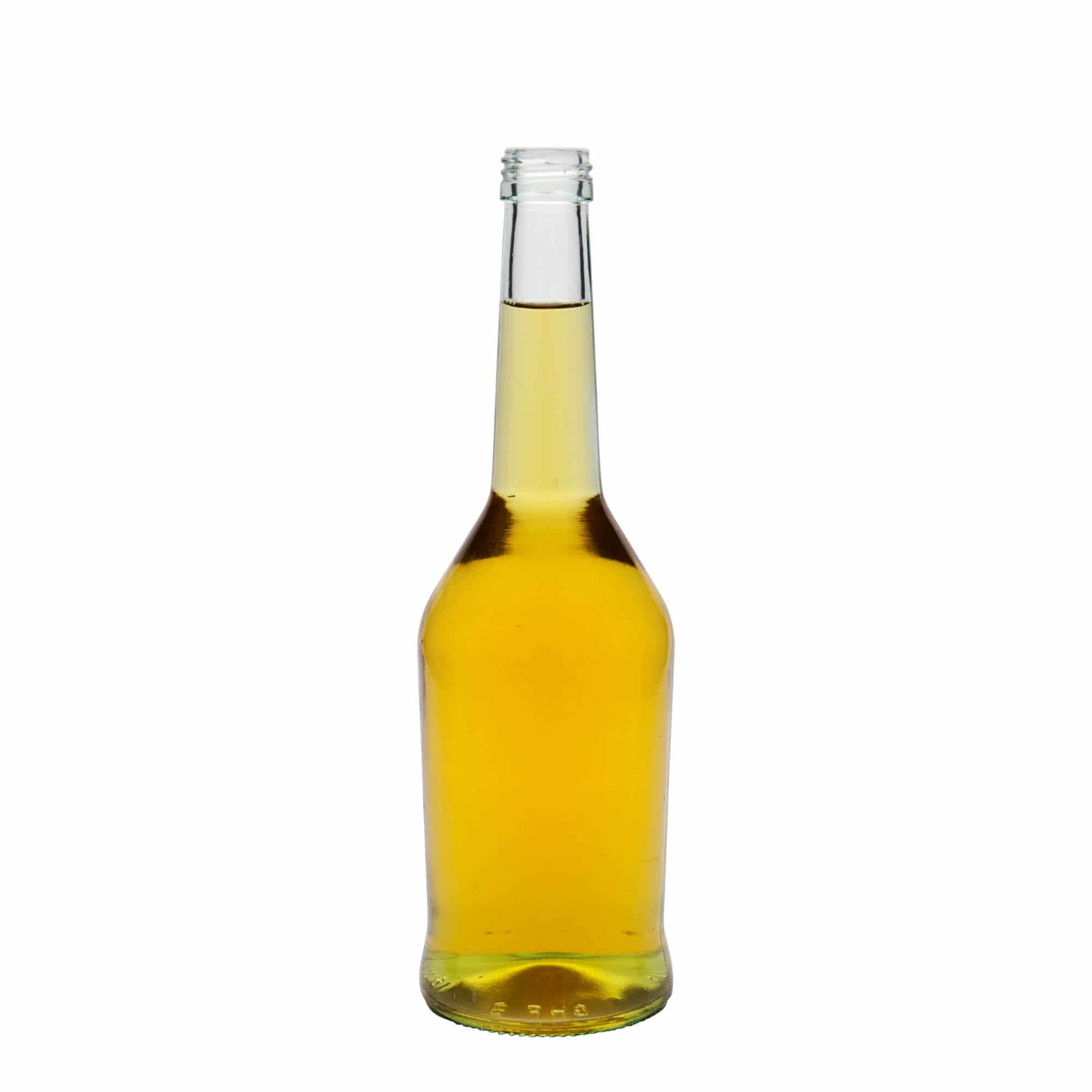 500 ml sklená fľaša fľaša na destiláty, hrdlo: PP 28